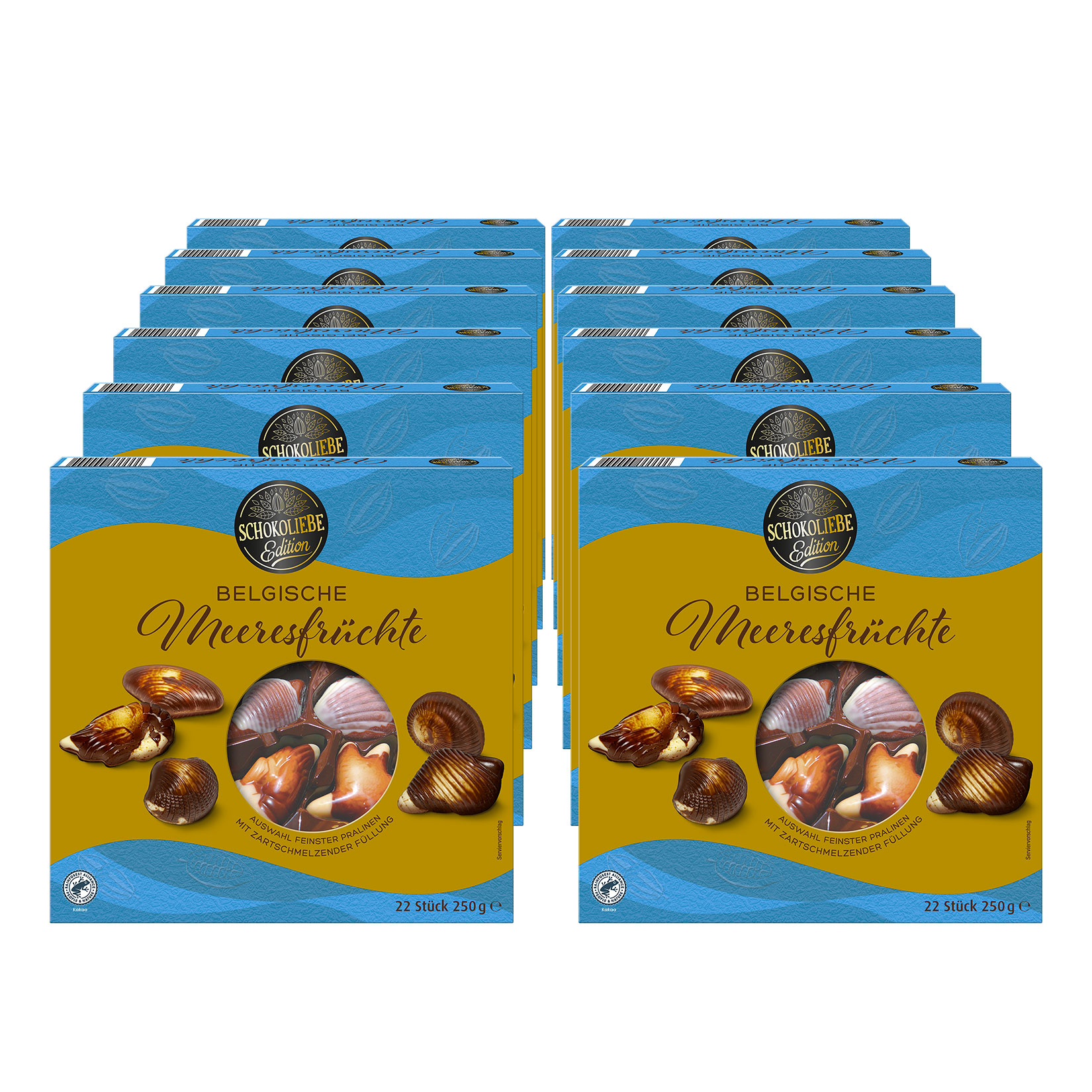 Schokoliebe Belgische Meeresfr&uuml;chte 250 g, 12er Pack - Bild 1