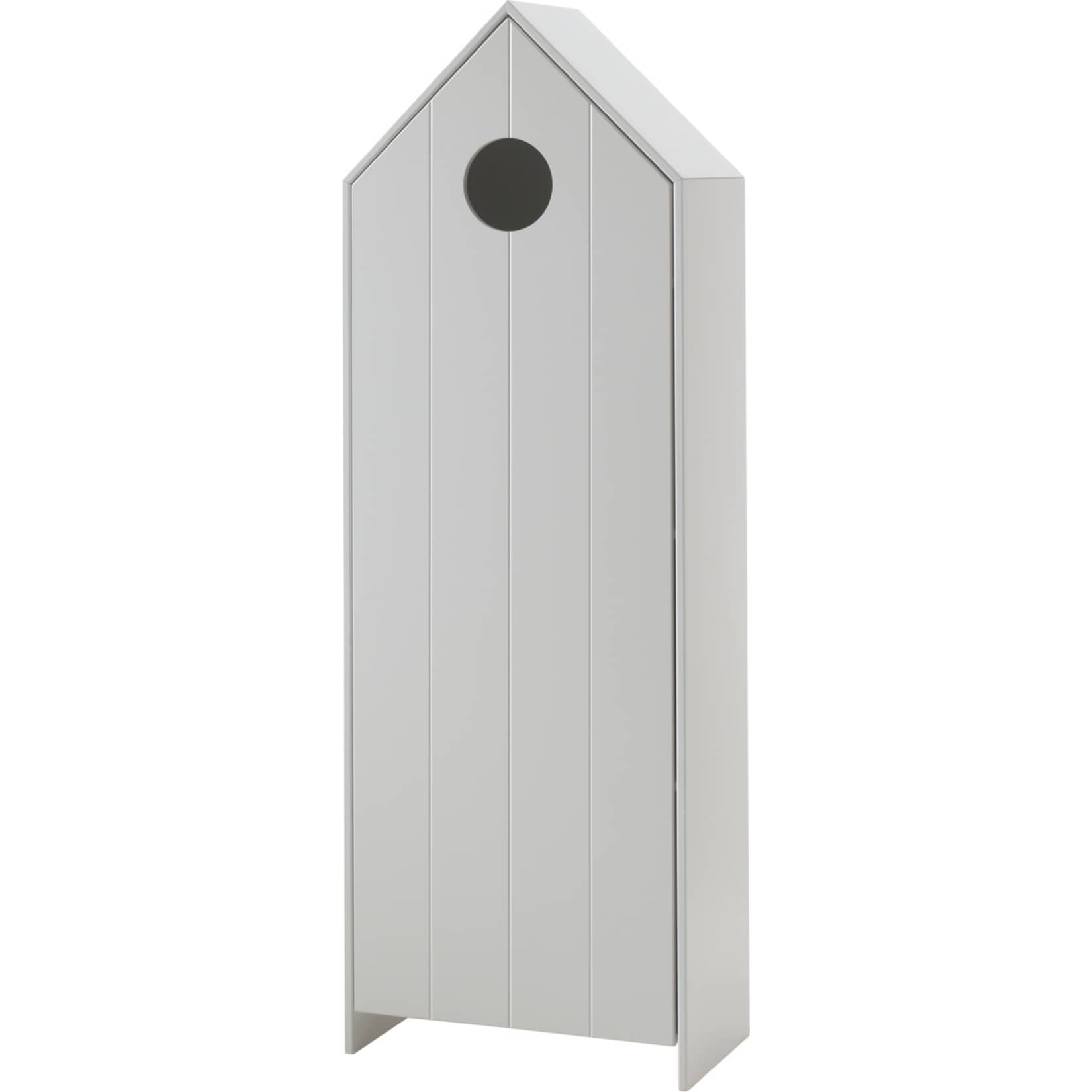 Vipack CASAMI - Schrank mit Tür weiß, Rillenprofil senkrecht, MDF lackiert