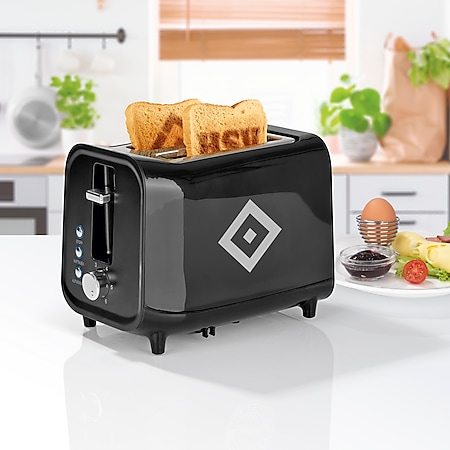 HSV Toaster mit Soundfunktion 800W schwarz/silber - Bild 1