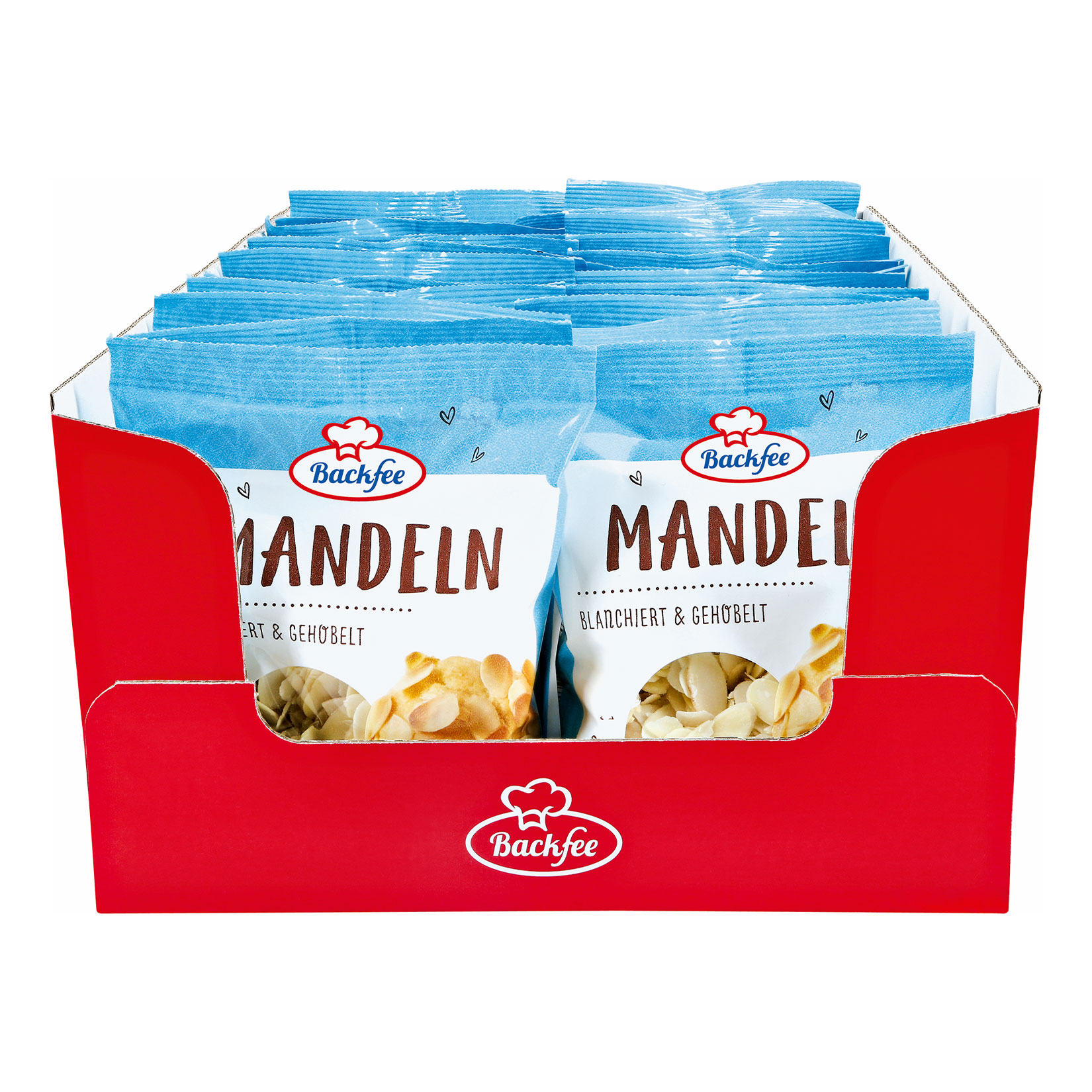 Backfee Mandeln gehobelt 100 g, 25er Pack - Bild 1