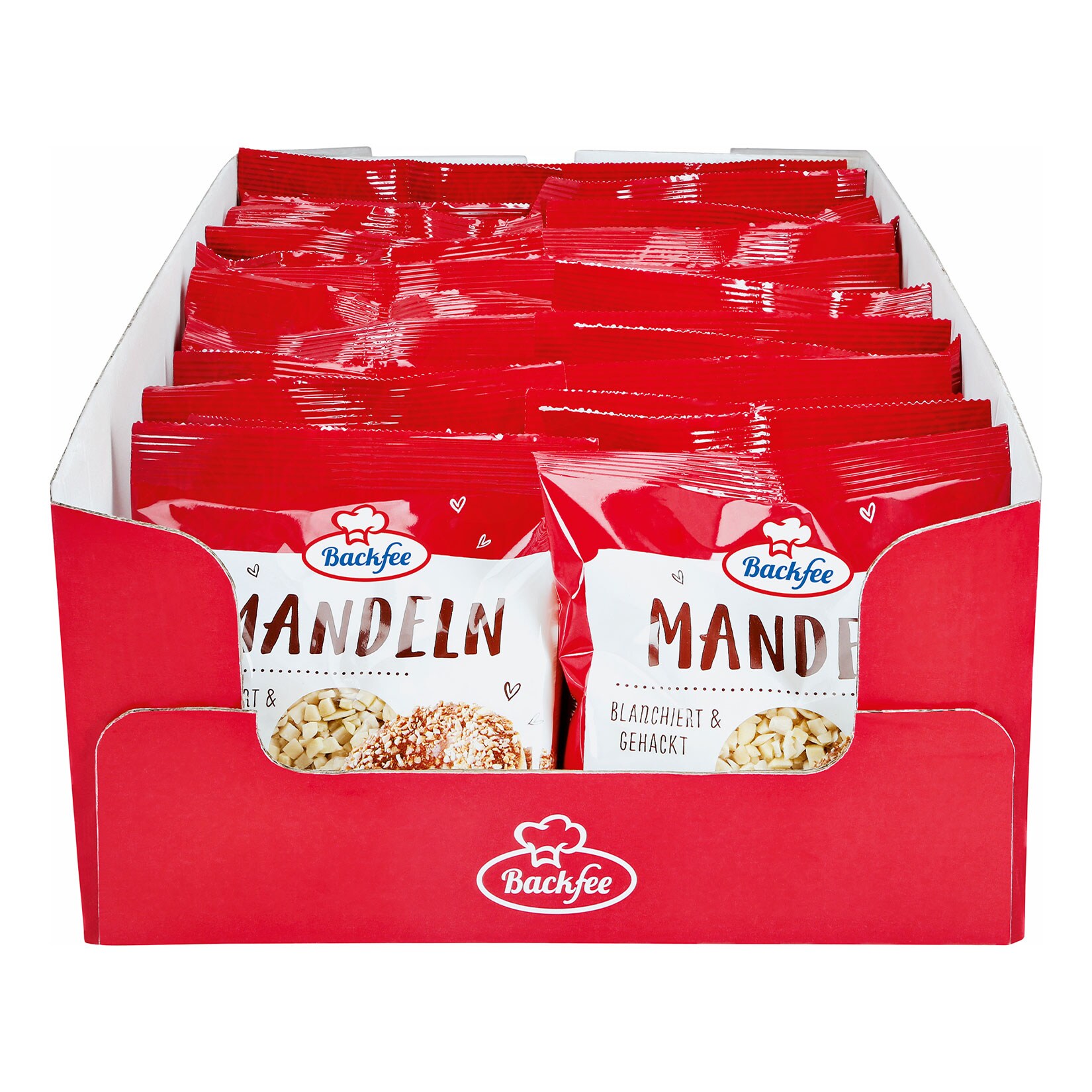 Backfee Mandeln gehackt 100 g, 25er Pack | 04316268003292