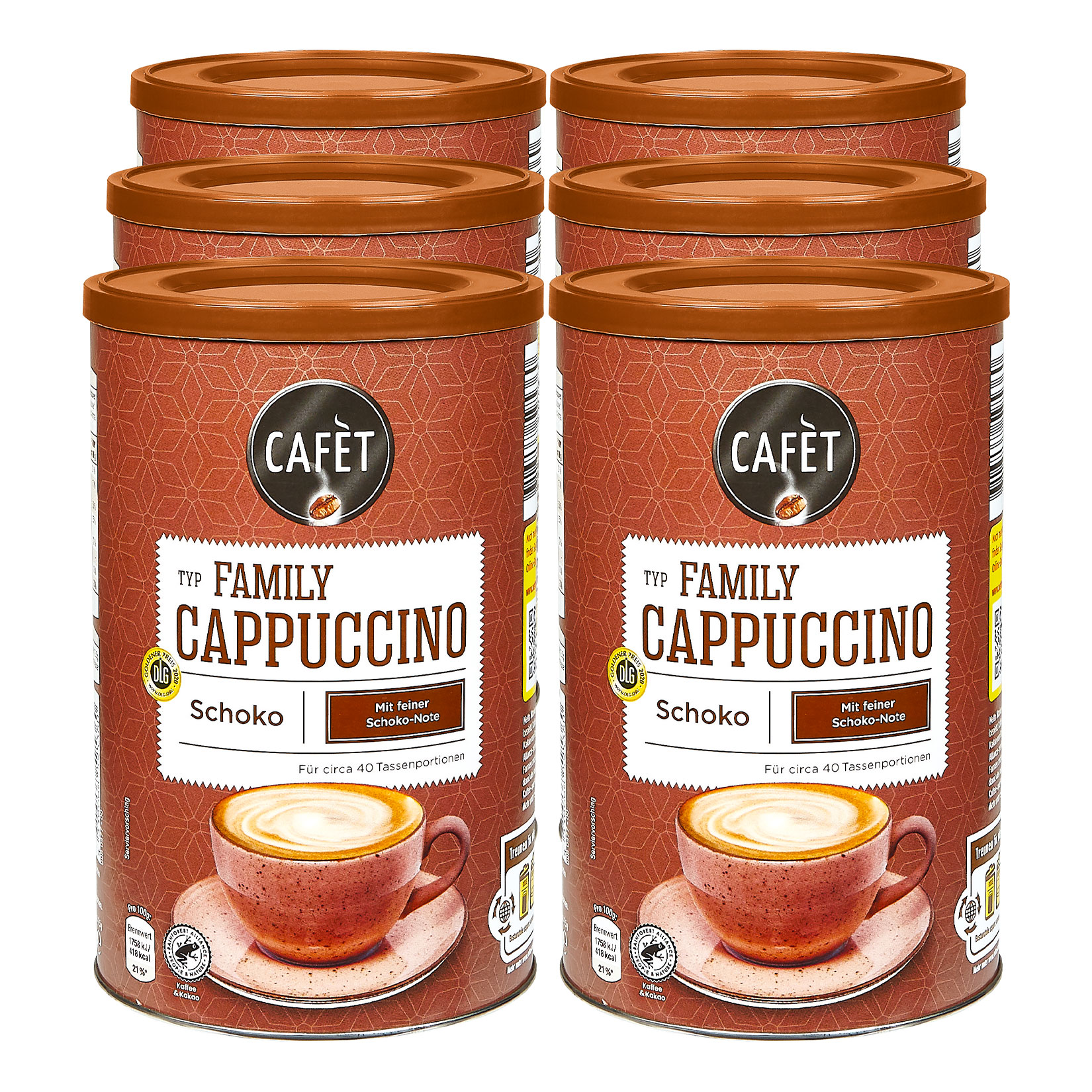 Cafet Cappuccino Schoko 500 g, 6er Pack - Bild 1