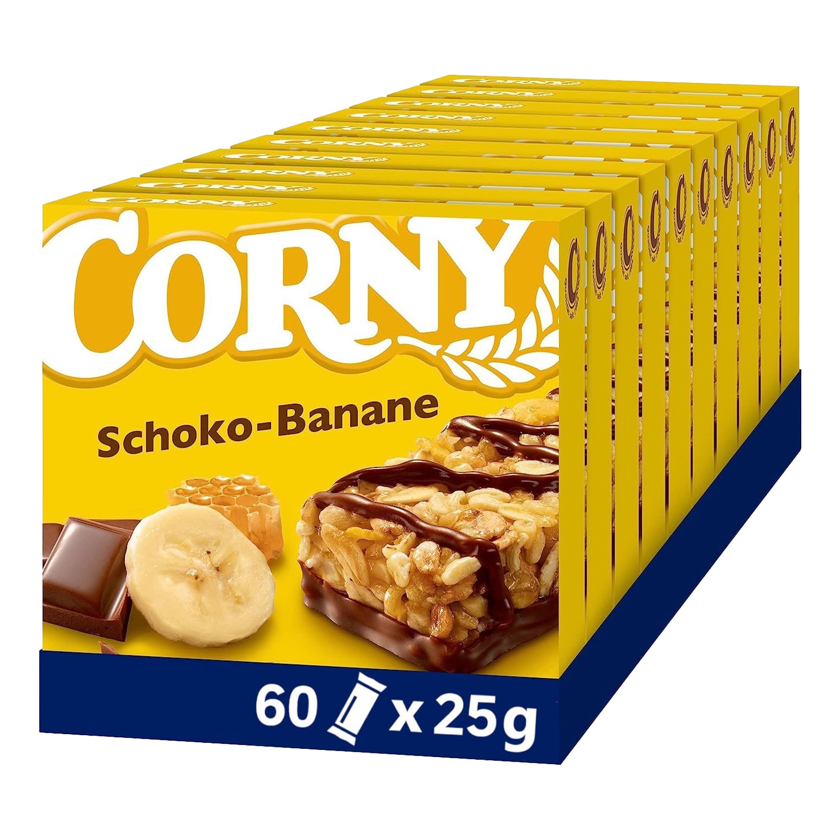Corny M&uuml;sliriegel Schoko-Banane 150 g, 10er Pack - Bild 1