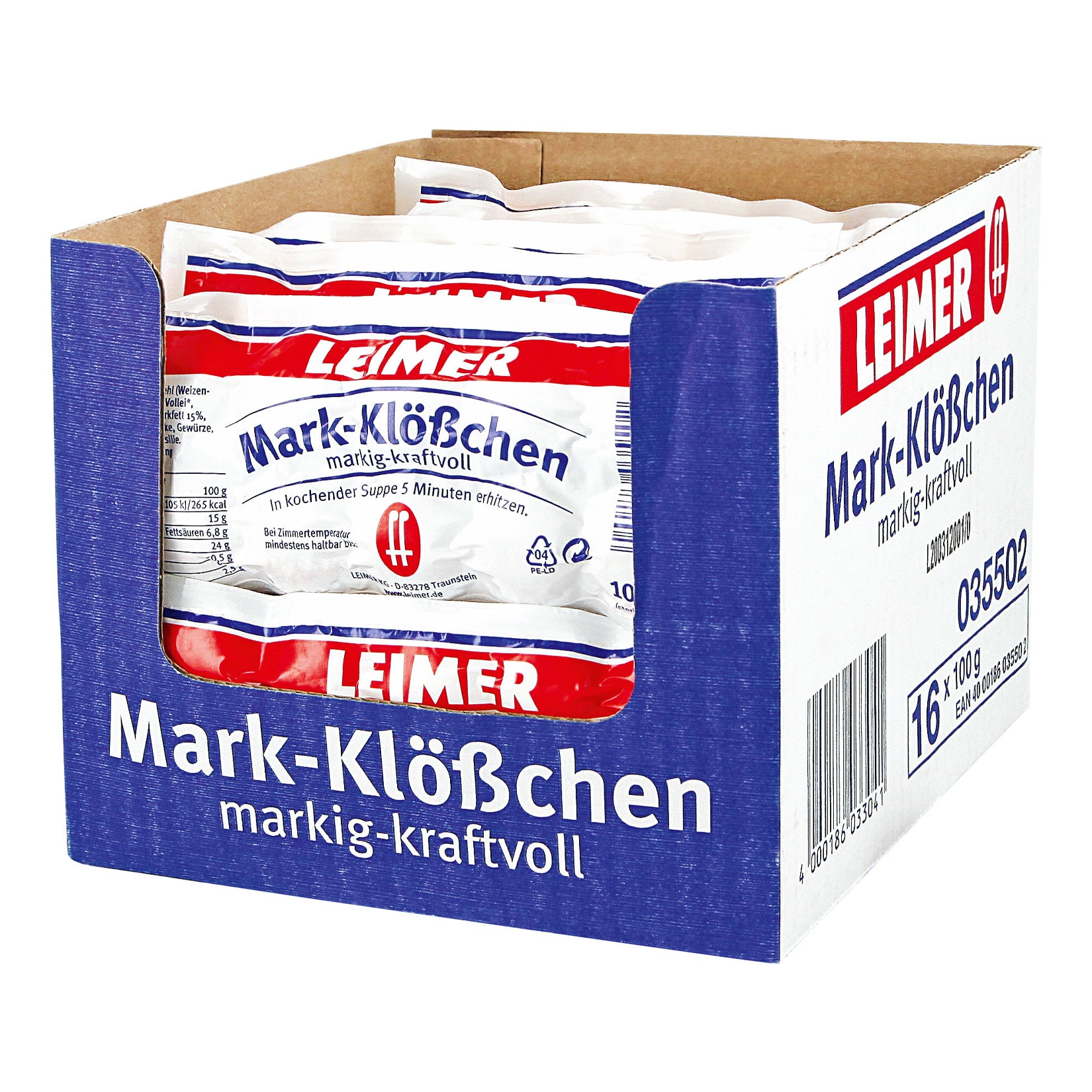 Leimer Mark-Kl&ouml;&szlig;chen 100 g, 16er Pack - Bild 1