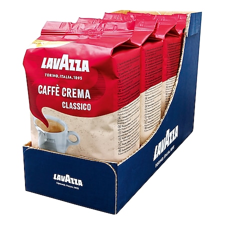 Lavazza, ganze Kaffeebohnen Kaffee Crema Classico 1 kg, 4er Pack - Bild 1