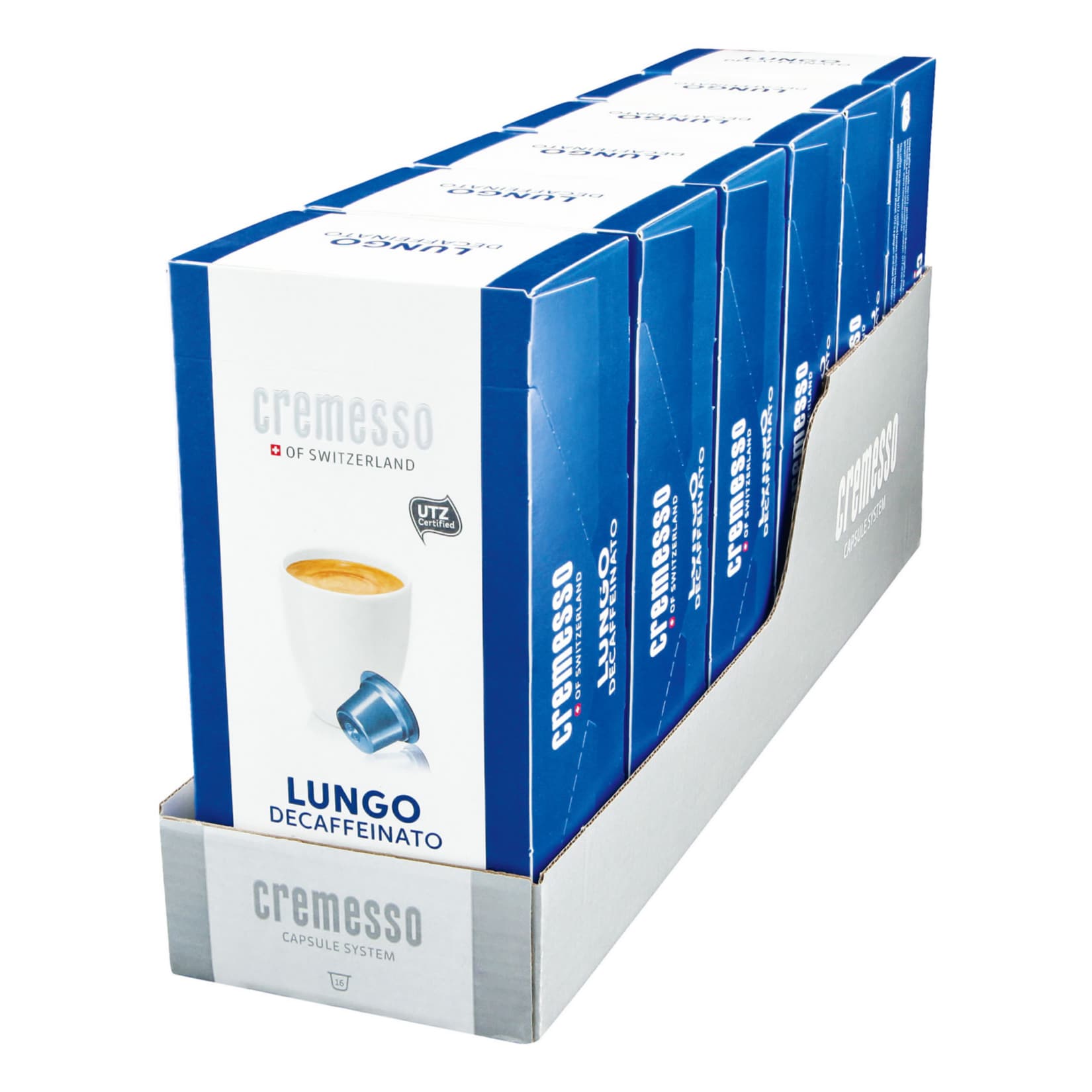 Cremesso Decaffeinato Lungo Kaffee 16 Kapseln 96 g, 6er Pack