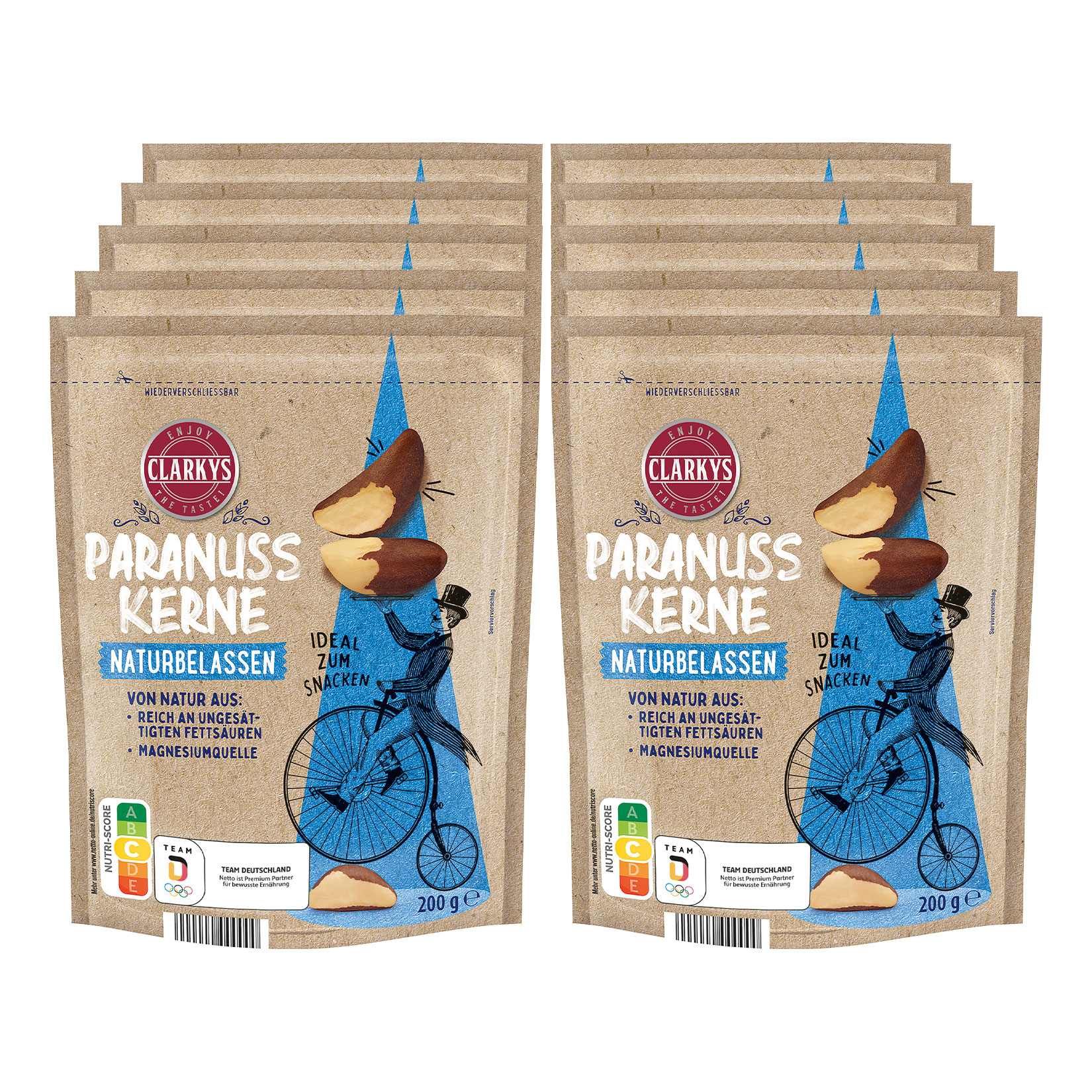 Clarkys Paranusskerne 200 g, 10er Pack