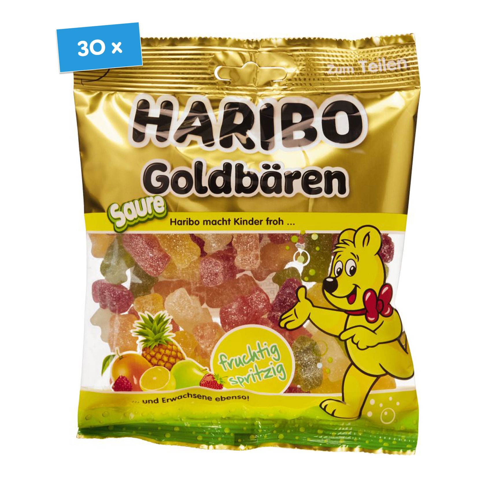 Haribo Goldb&auml;ren Sauer 200 g, 30er Pack - Bild 1