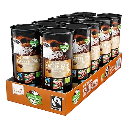 Bio Fairtrade Cafe Latina Kaffeepads 144 g, 10er Pack - Bild 1