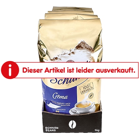 Schweizer Schümli Crema ganze Kaffeebohnen 1 kg, 4er Pack - Bild 1