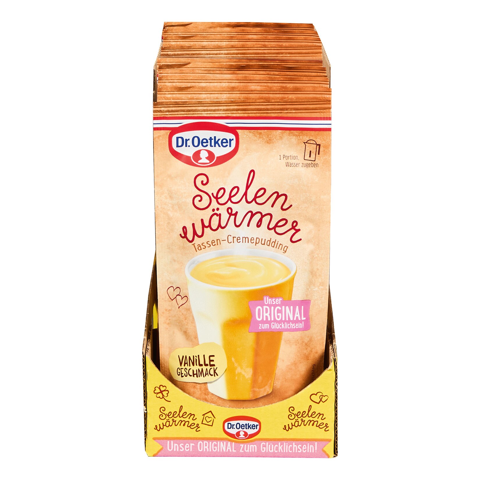 Dr. Oetker Seelenwärmer Pudding Vanille für 150 ml Wasser, 10er Pack | 04000521021313