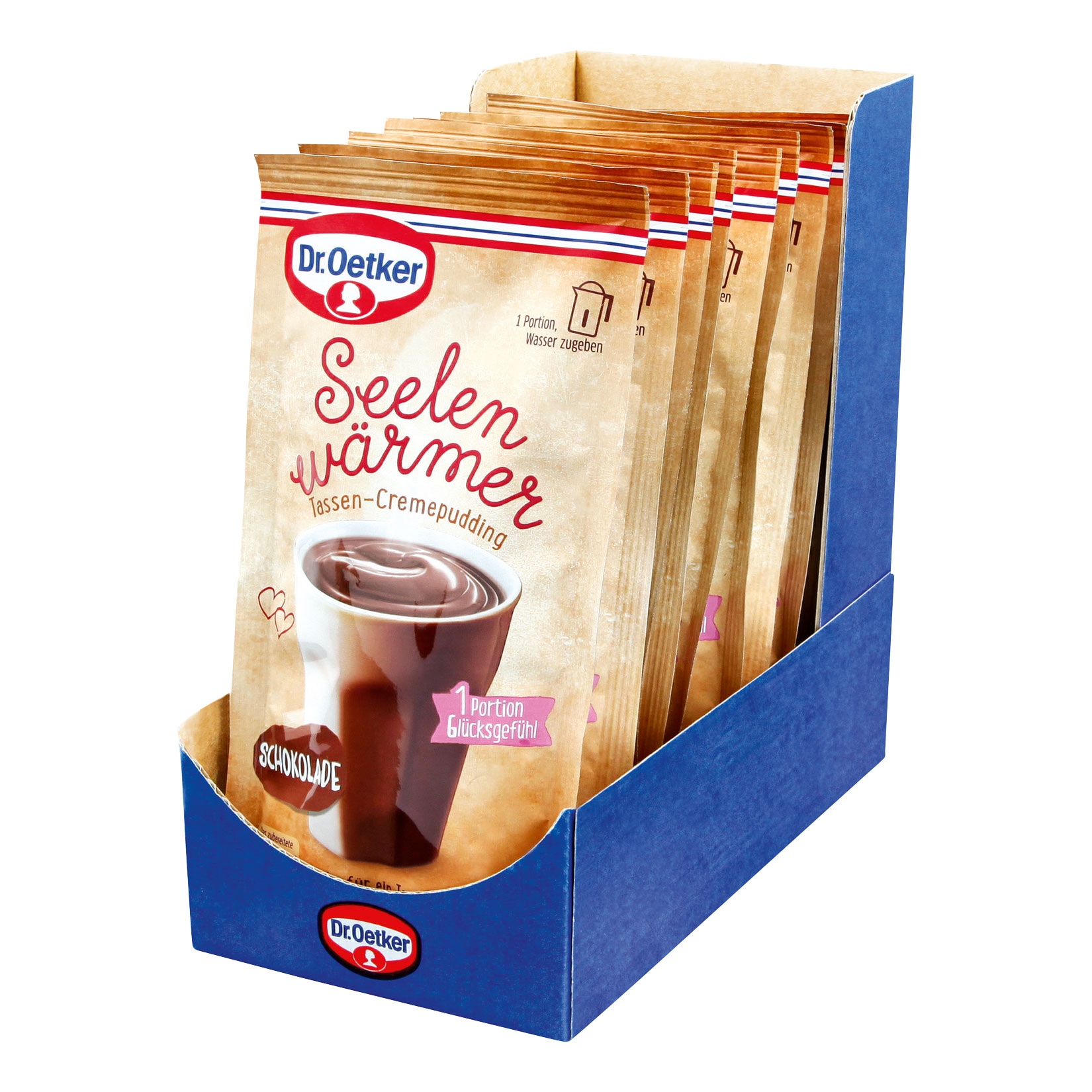 Dr. Oetker Seelenw&auml;rmer Pudding Schoko f&uuml;r 150 ml Wasser, 10er Pack - Bild 1