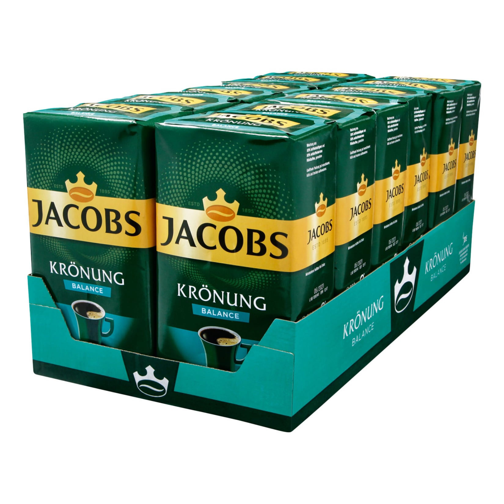 Jacobs Kaffee Kr&ouml;nung Balance 500 g, 12er Pack - Bild 1