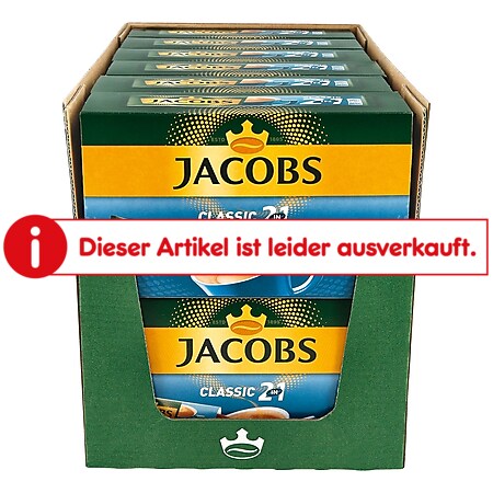 Jacobs Kaffeesticks Classic 2in1 140 g, 12er Pack - Bild 1