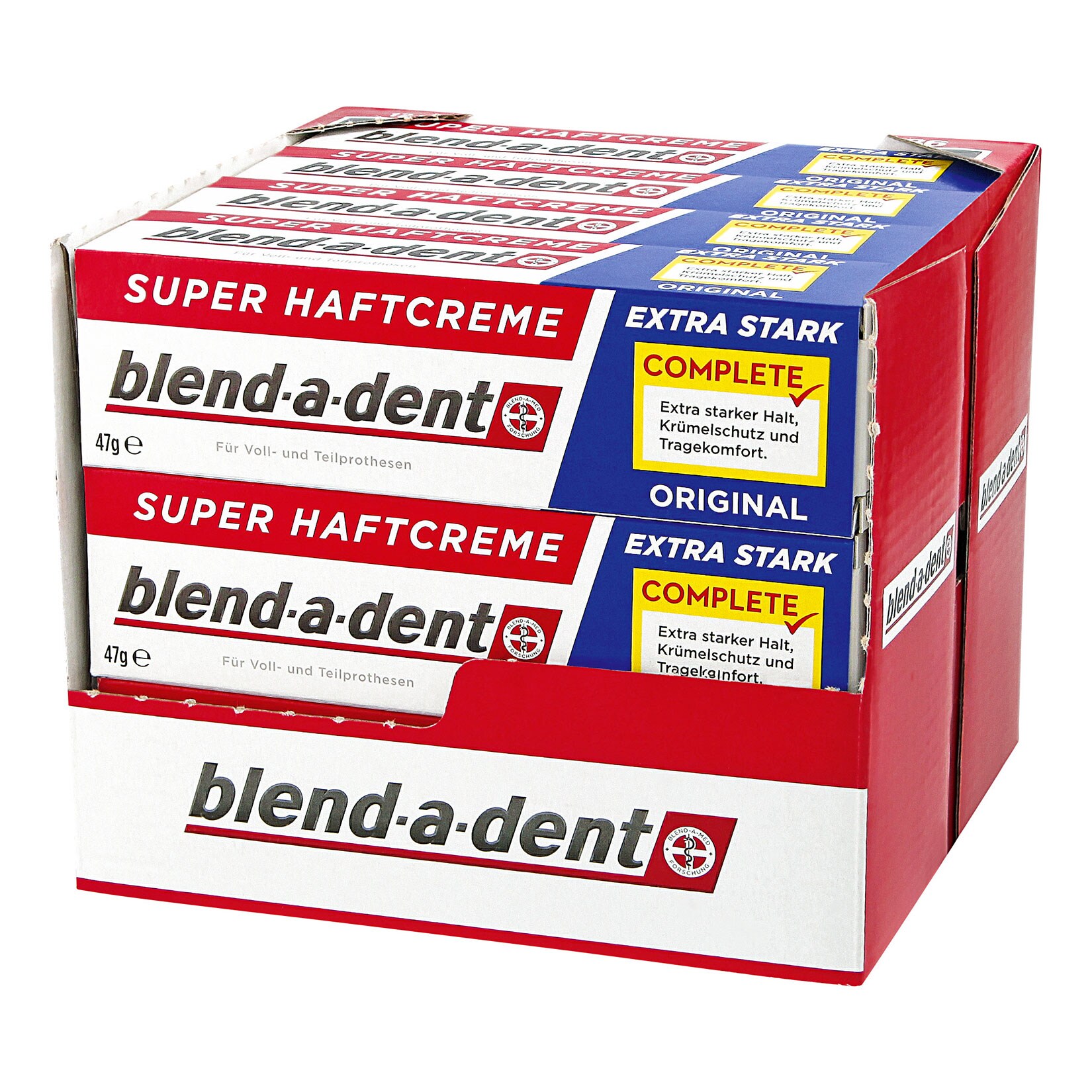 Blend-a-dent Super-Haftcreme Extra Stark 47 g, 12er Pack - Bild 1