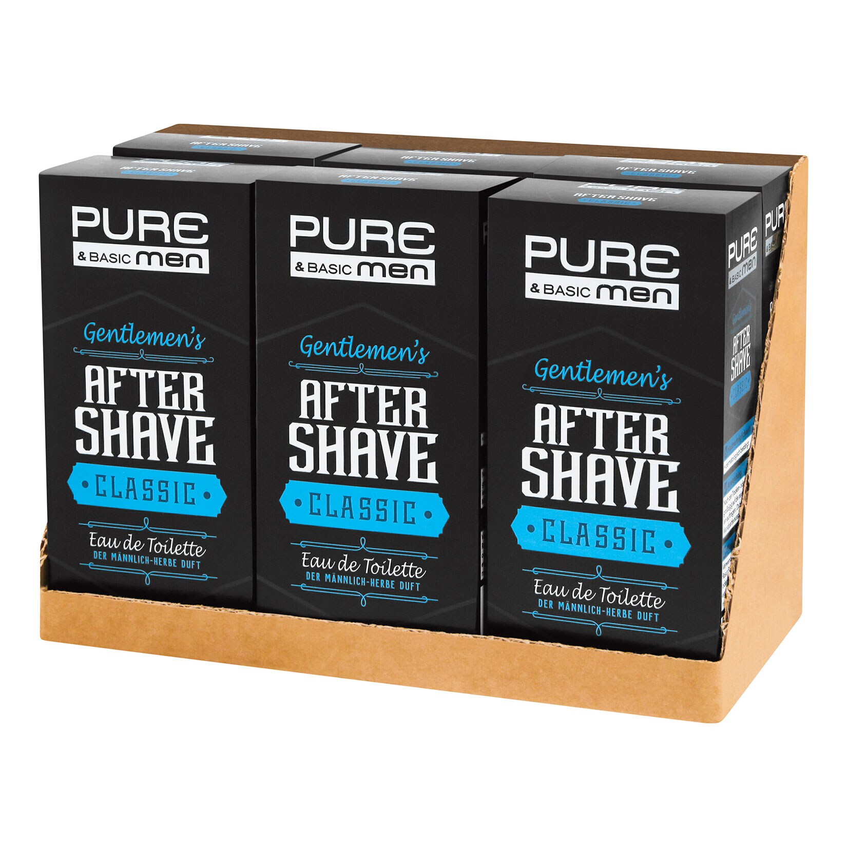 Pure & Basic Aftershave Classic 100 ml, 6er Pack - Bild 1