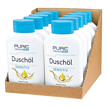 Pure & Basic med Duschöl Sensitiv 300 ml, 10er Pack - Bild 1