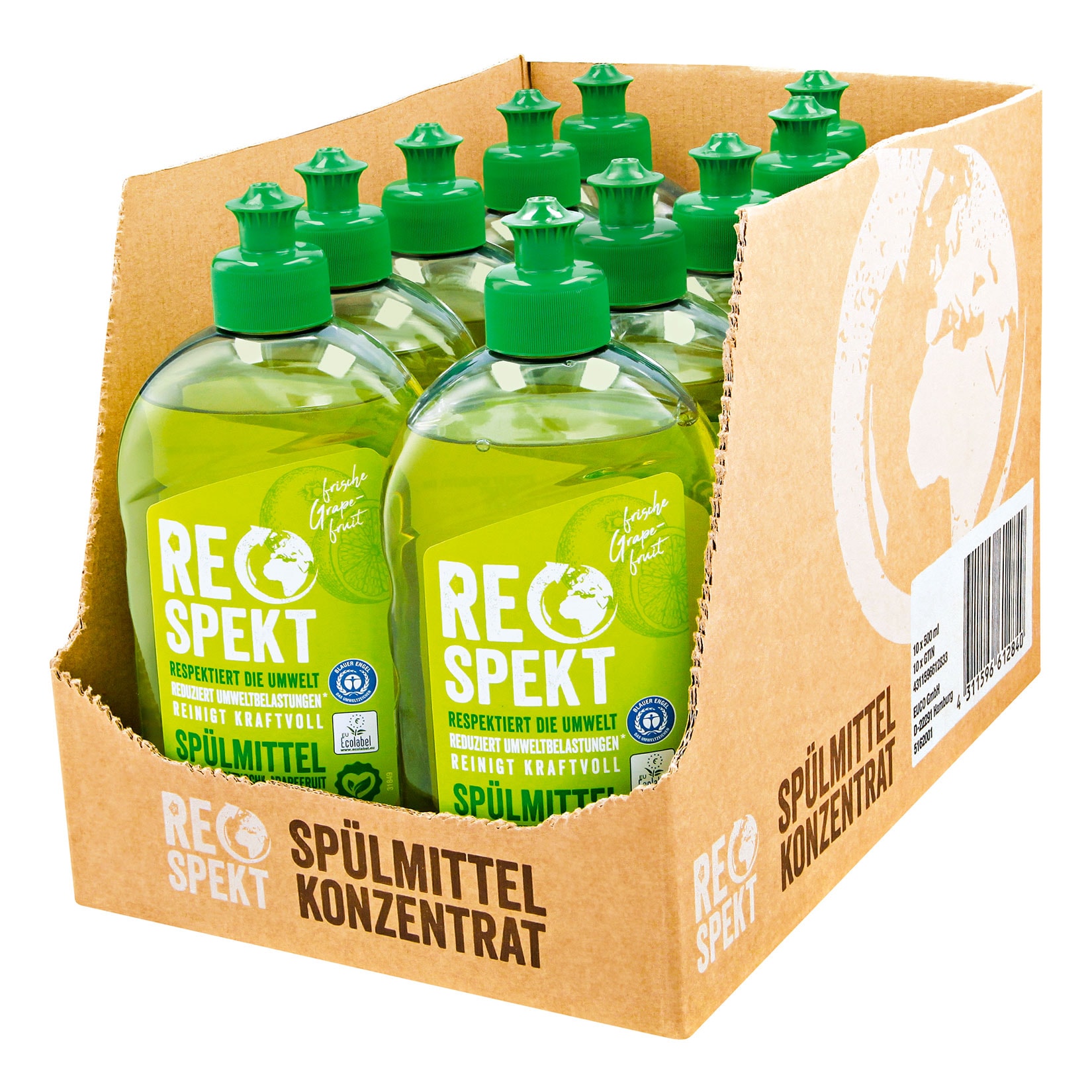 Respekt Sp&uuml;lmittel Konzentrat 500 ml, 10er Pack - Bild 1