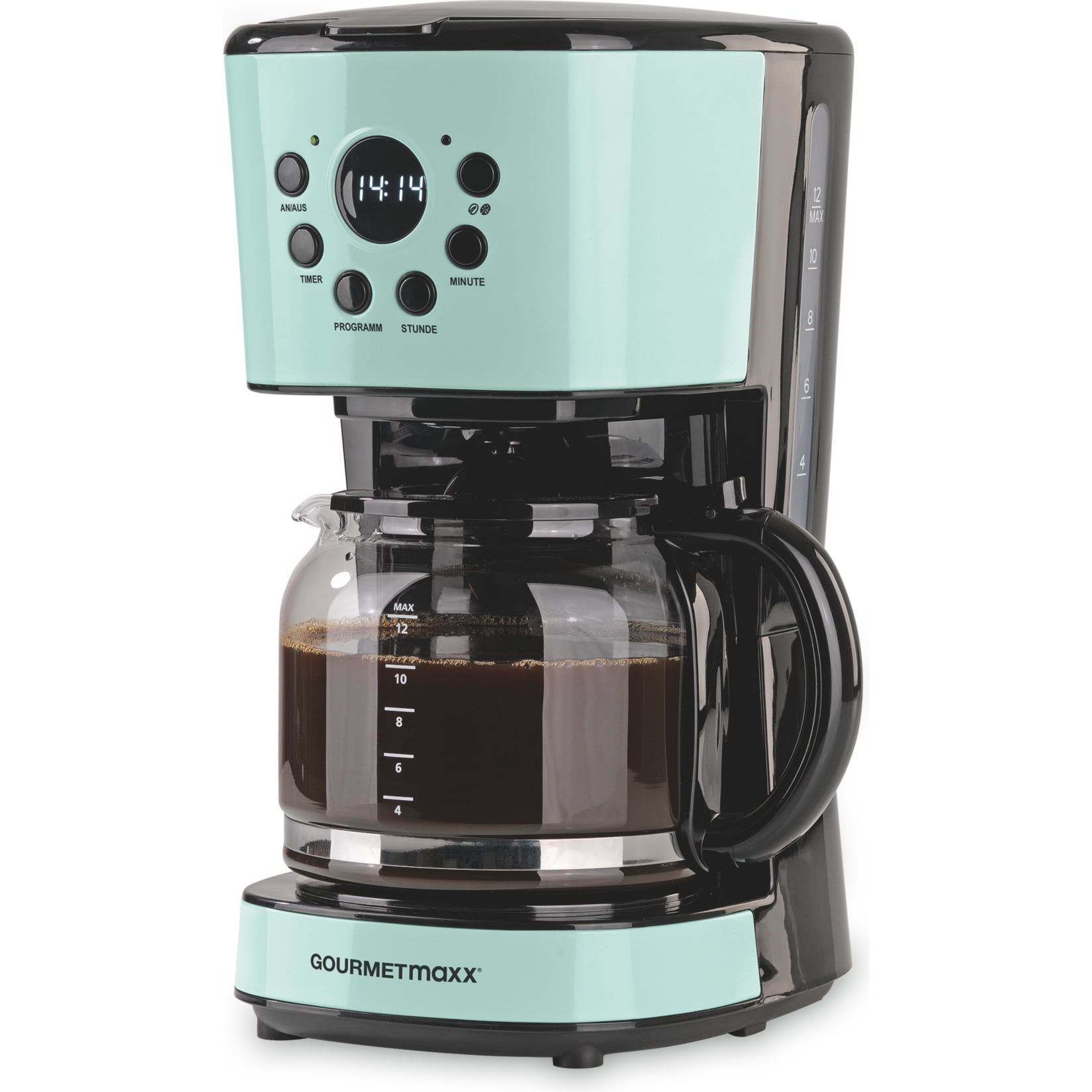 GOURMETmaxx Kaffeemaschine Retro 900W mit Timer - mint - Bild 1