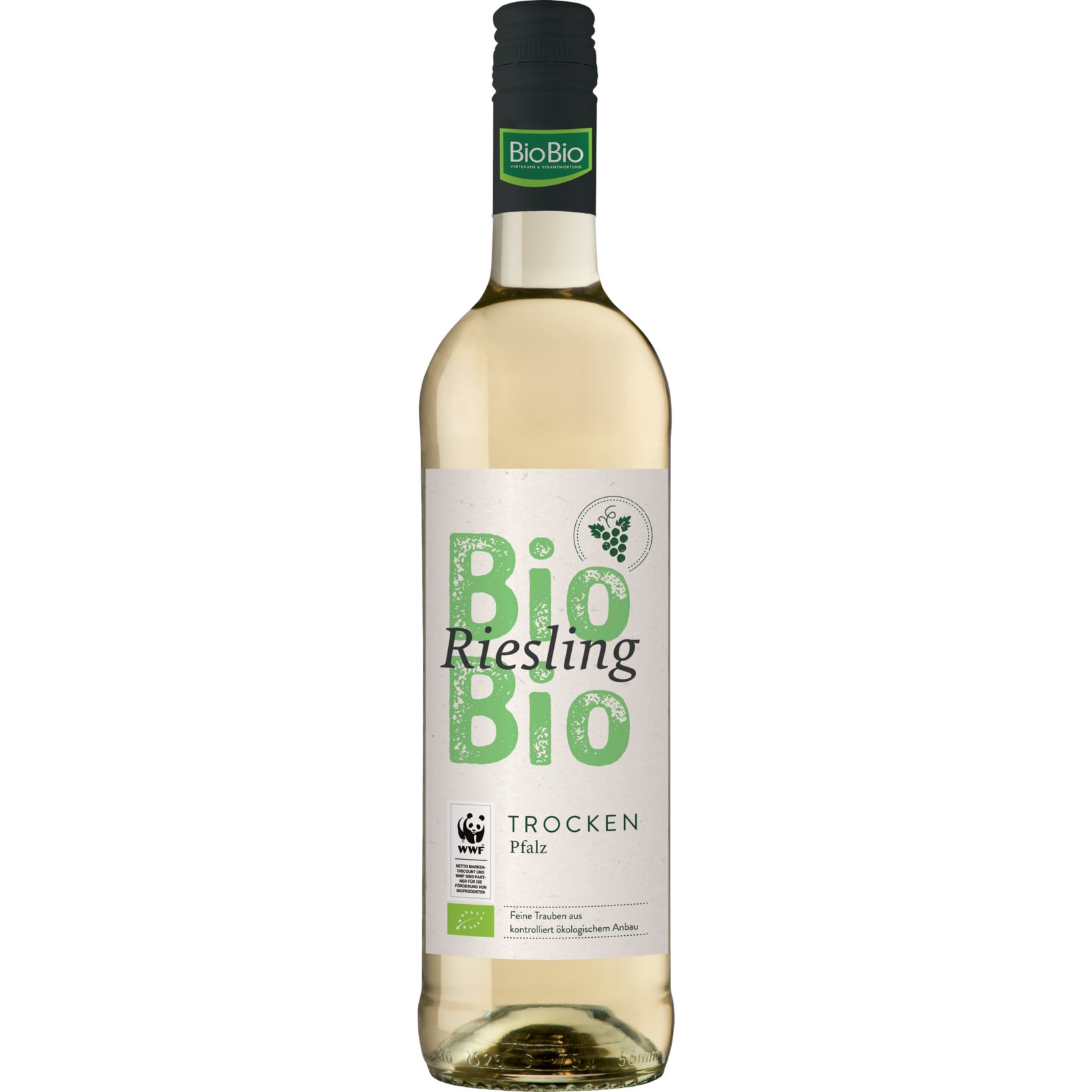 BioBio Riesling trocken Qualit&auml;tswein 12,5 % vol 0,75 Liter - Bild 1