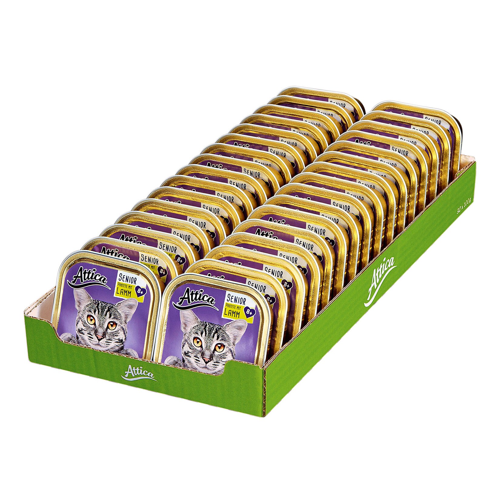 Attica Katzenfutter Senior Lamm 100 g, 32er Pack - Bild 1