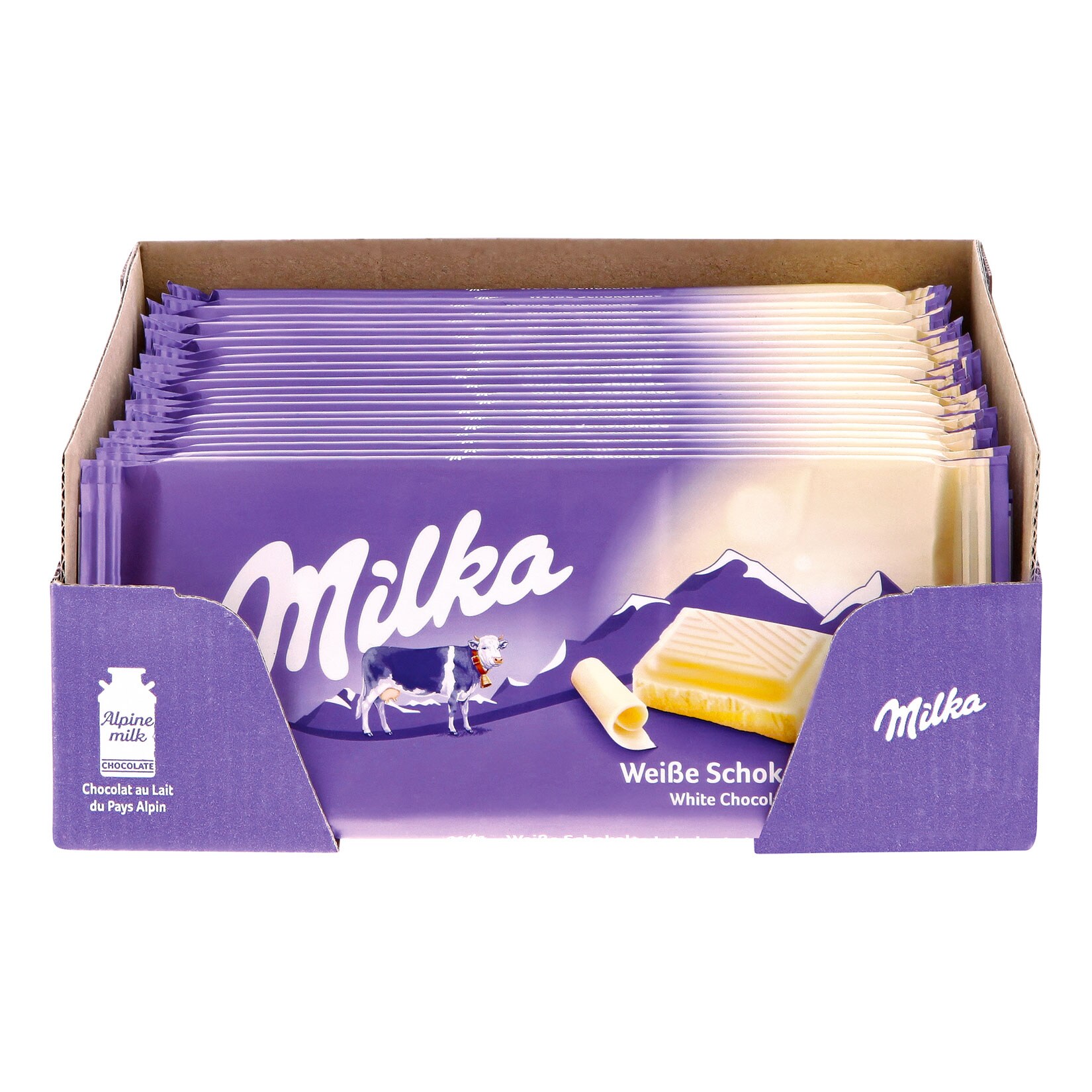 Milka Tafelschokolade Weiss 100 g, 22er Pack - Bild 1