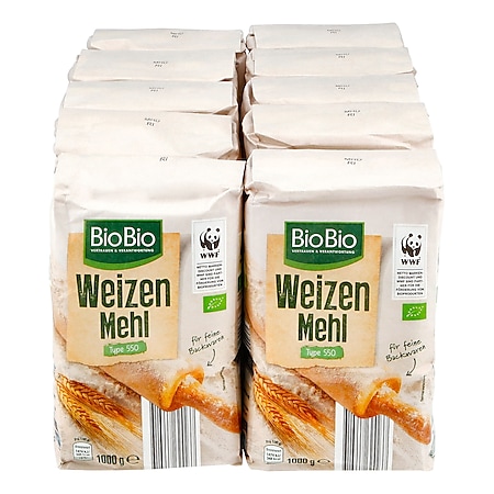 BioBio Weizenmehl Typ 550 1 kg, 10er Pack - Bild 1