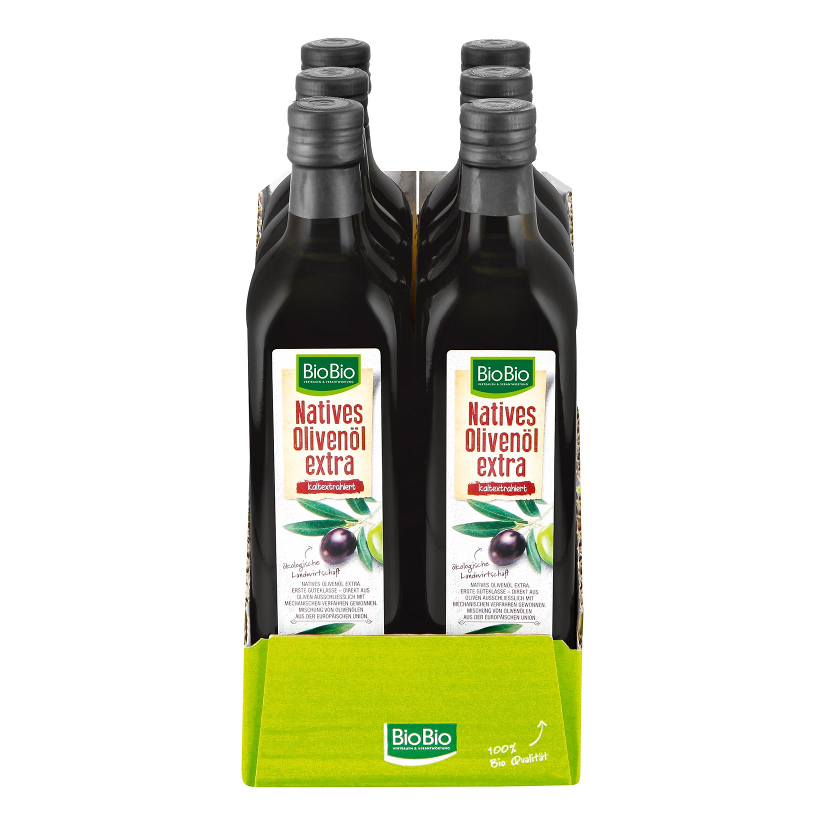 BioBio Natives Oliven&ouml;l Extra 750 ml, 6er Pack - Bild 1