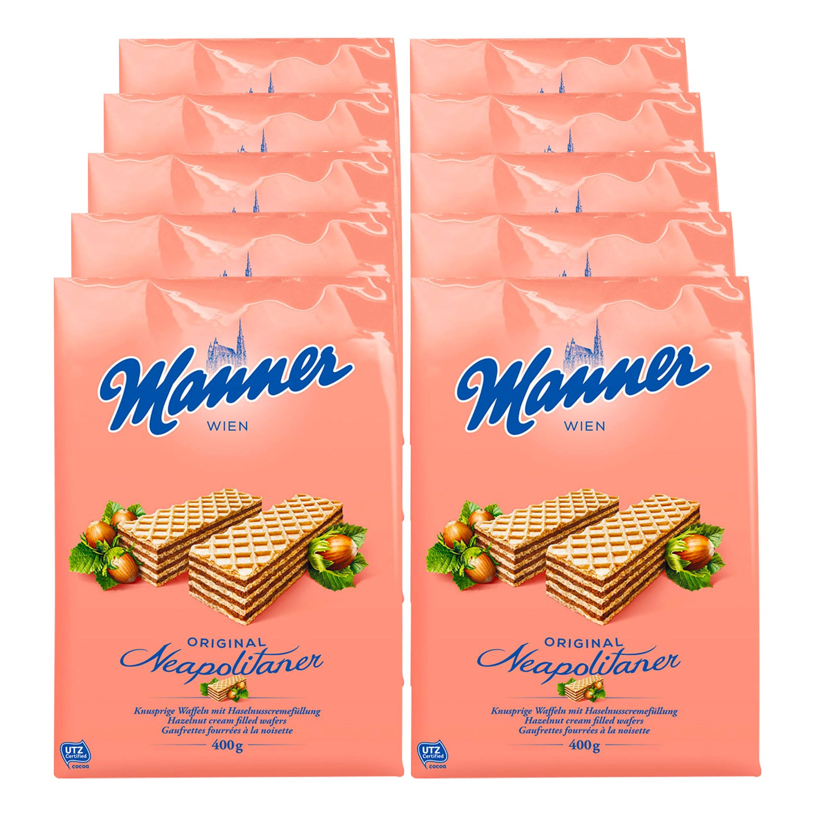 Manner Neapolitaner Schnitten 400 g, 10er Pack - Bild 1