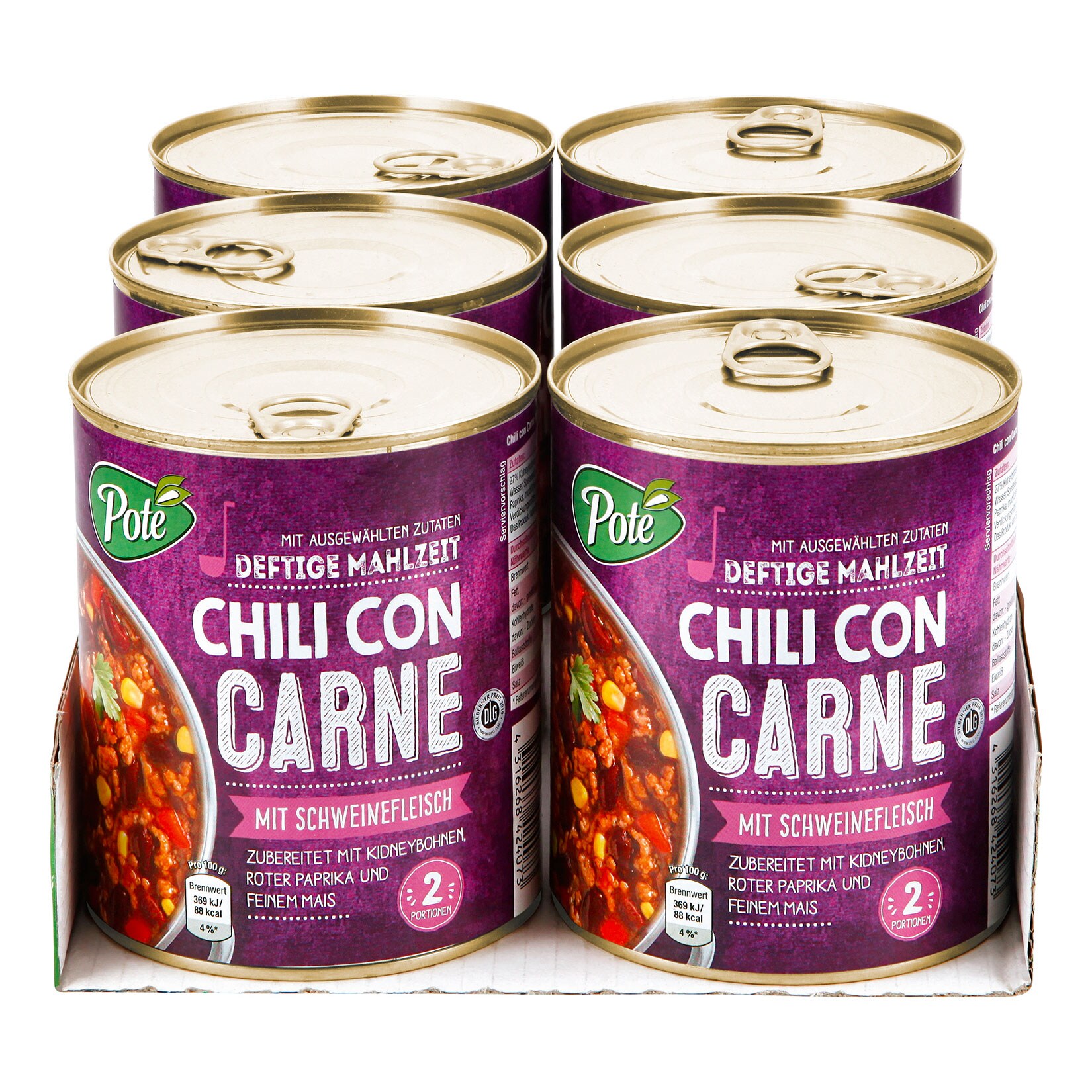 Pote Chili con Carne 800 g, 6er Pack