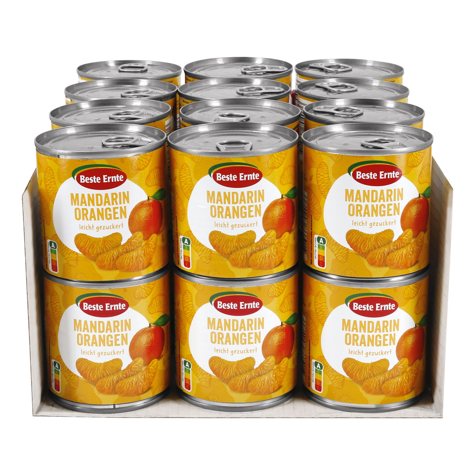 Beste Ernte Mandarin-Orangen leicht gezuckert 175 g Abtropfgewicht, 24er Pack - Bild 1