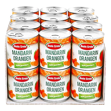 Beste Ernte Mandarin-Orangen leicht gezuckert 175 g, 24er Pack - Bild 1