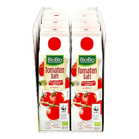 BioBio Tomatensaft 1 Liter, 8er Pack - Bild 1