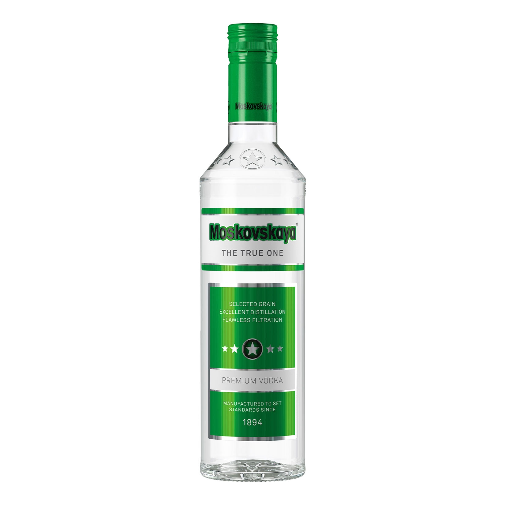 Moskovskaya lettischer Vodka 38,0 % vol 0,5 Liter - Bild 1
