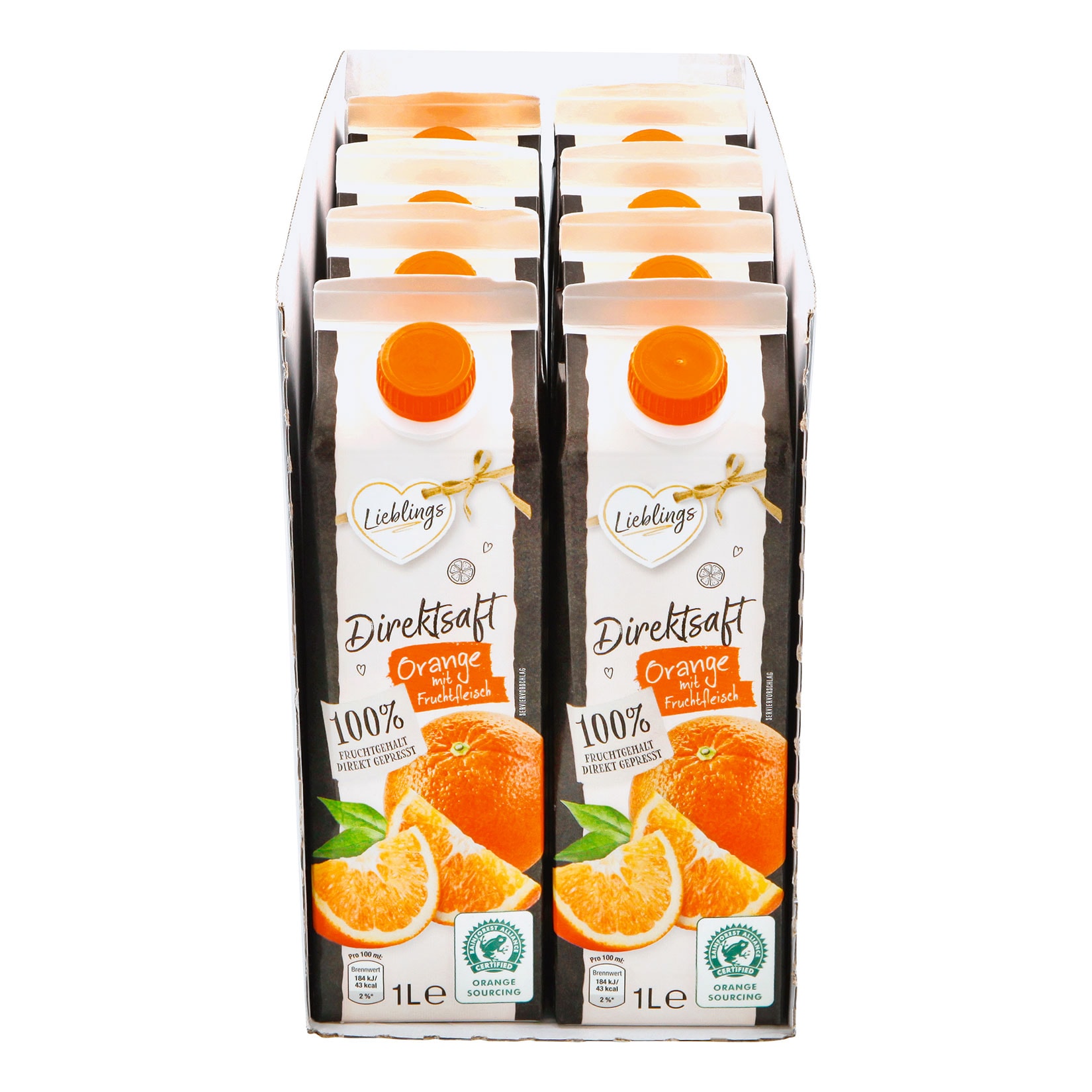 Lieblings Orangendirektsaft 1 Liter, 8er Pack - Bild 1