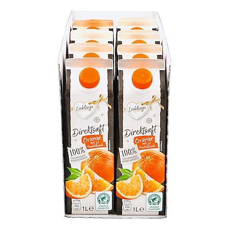 Lieblings Orangendirektsaft 1 Liter, 8er Pack - Bild 1