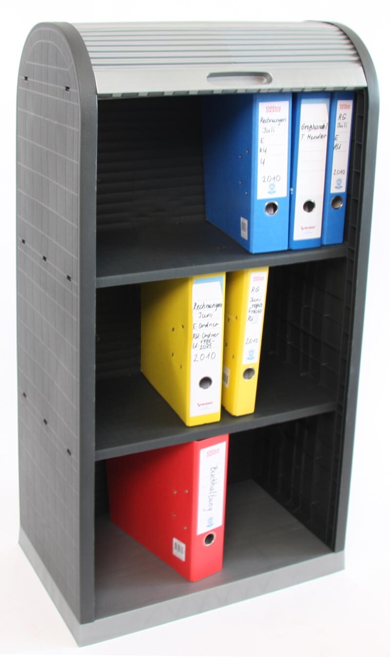 Universal Rollladenschrank, Büro Jalousie Schrank, Kunststoff 120x58x38cm