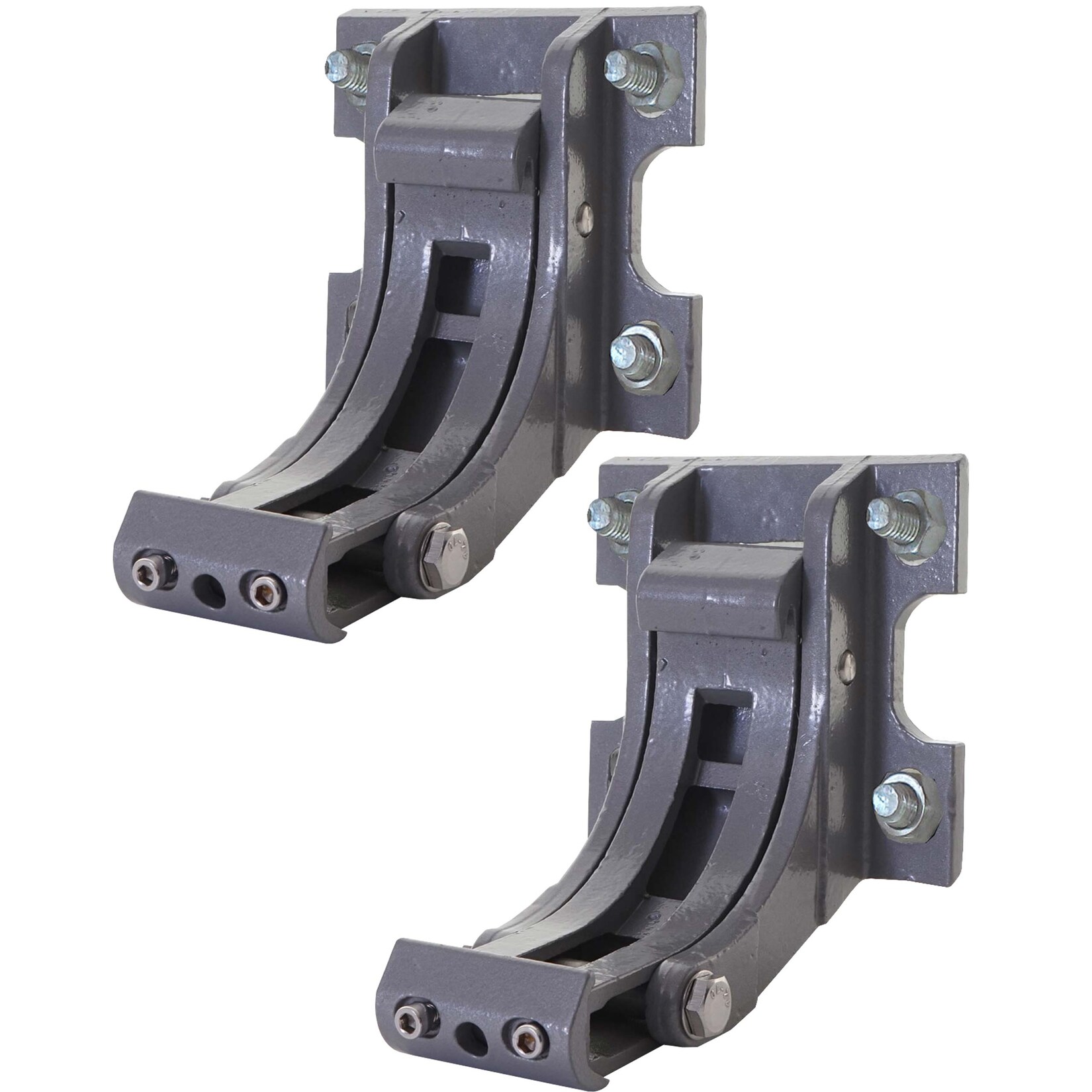 2er-Set Wandhalterung für Markise H122, H123, Wandkonsole Wandmontage Adapter ~ grau