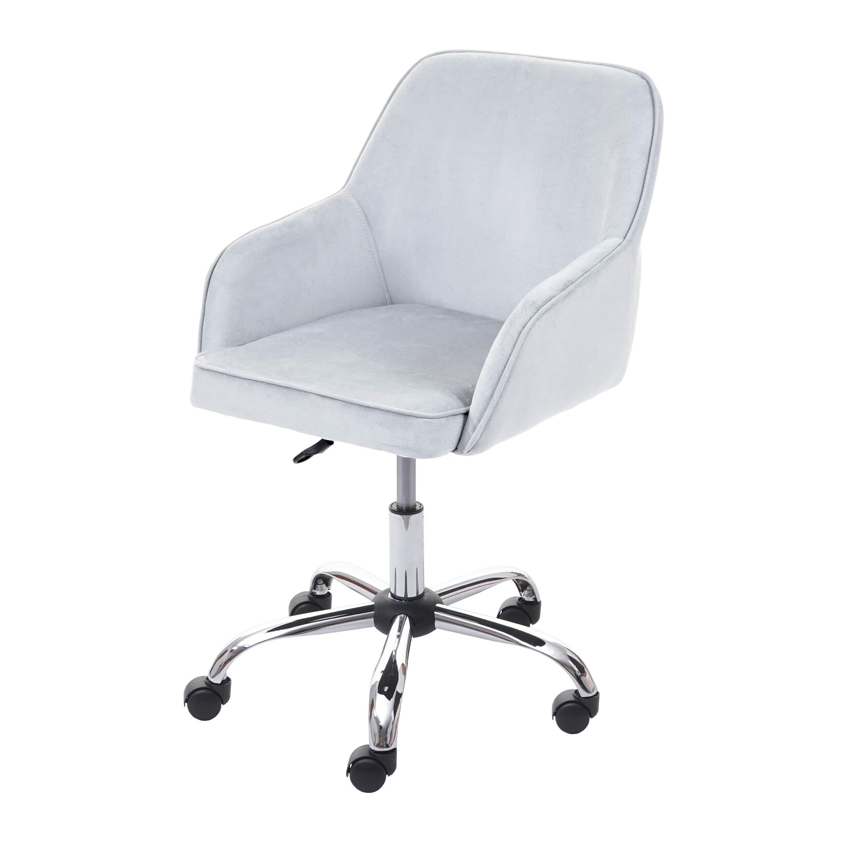 Bürostuhl MCW-F82, Schreibtischstuhl Chefsessel Drehstuhl, Retro Design Samt ~ grau