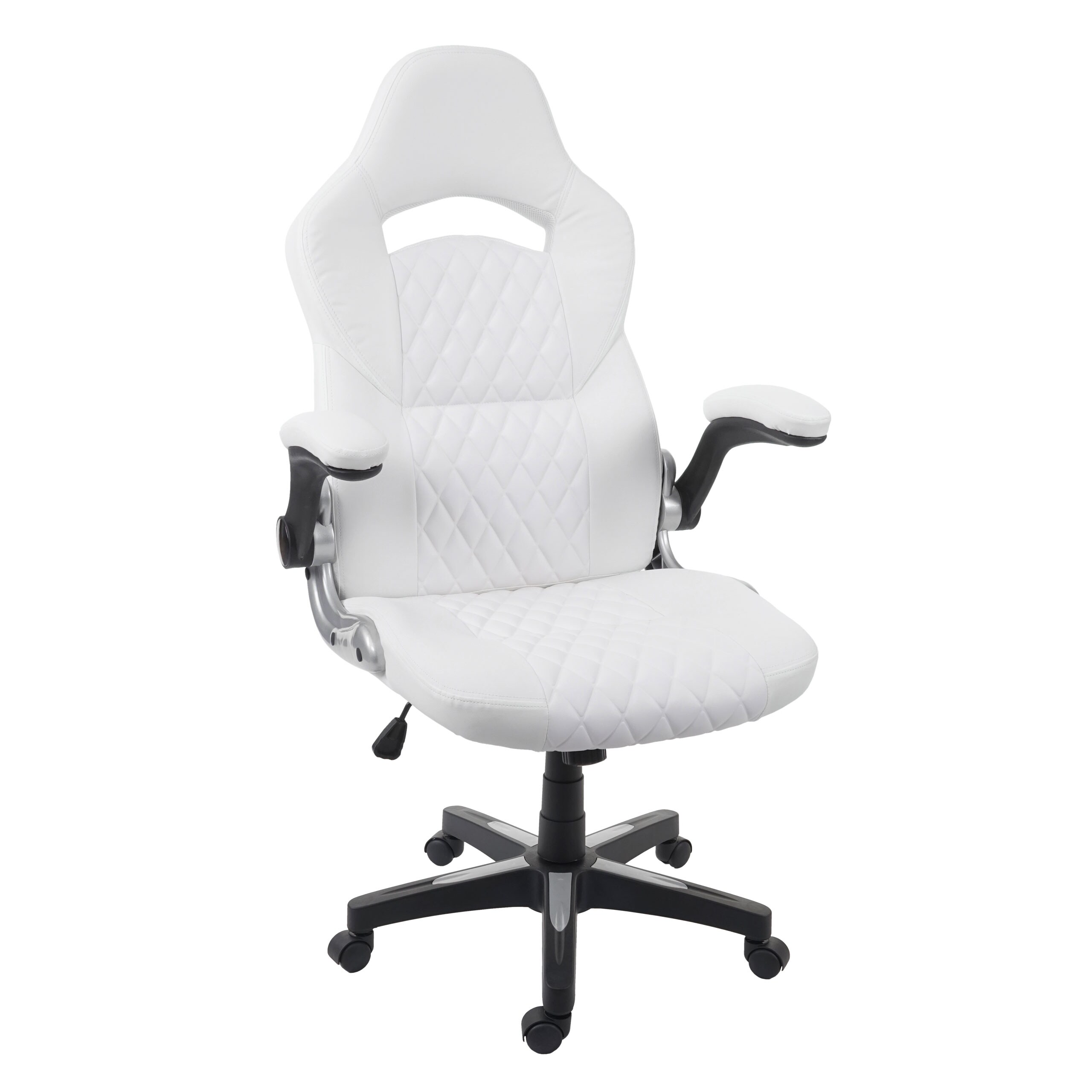 B&uuml;rostuhl MCW-F87, Schreibtischstuhl Chefsessel Drehstuhl, Kunstleder ~ wei&szlig; - Bild 1