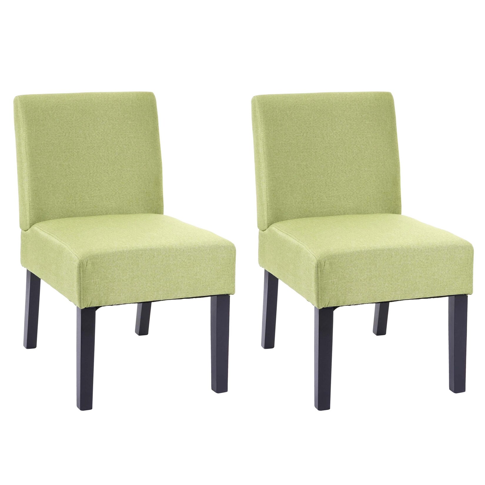 2er-Set Esszimmerstuhl MCW-F61, Stuhl Lounge-Stuhl, Stoff/Textil ~ grün | 04057651319131