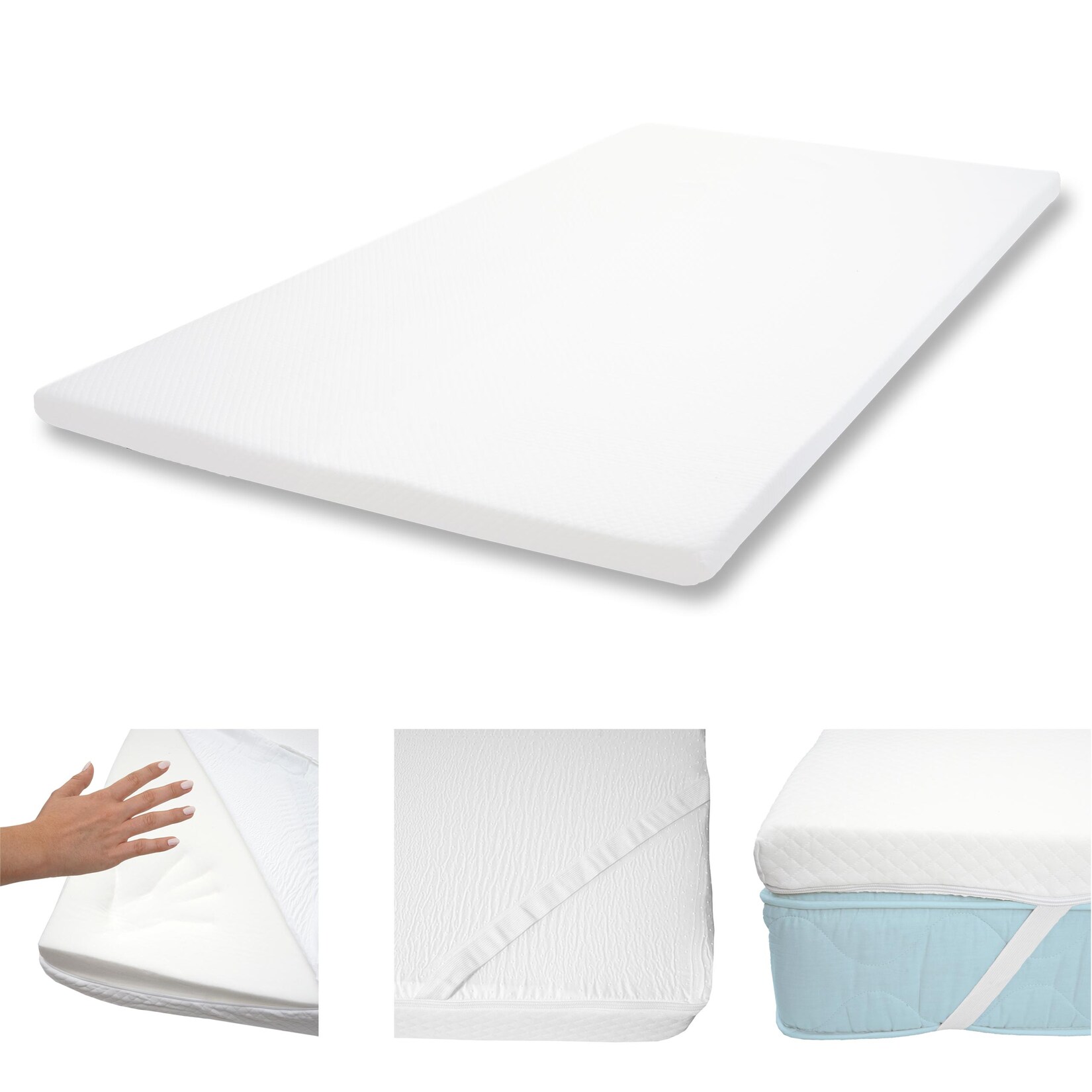 6cm Memoryfoam-Matratzentopper MCW-E63, Topper Matratzenauflage Matratzenschoner ~ 140x200cm Viscoschaum