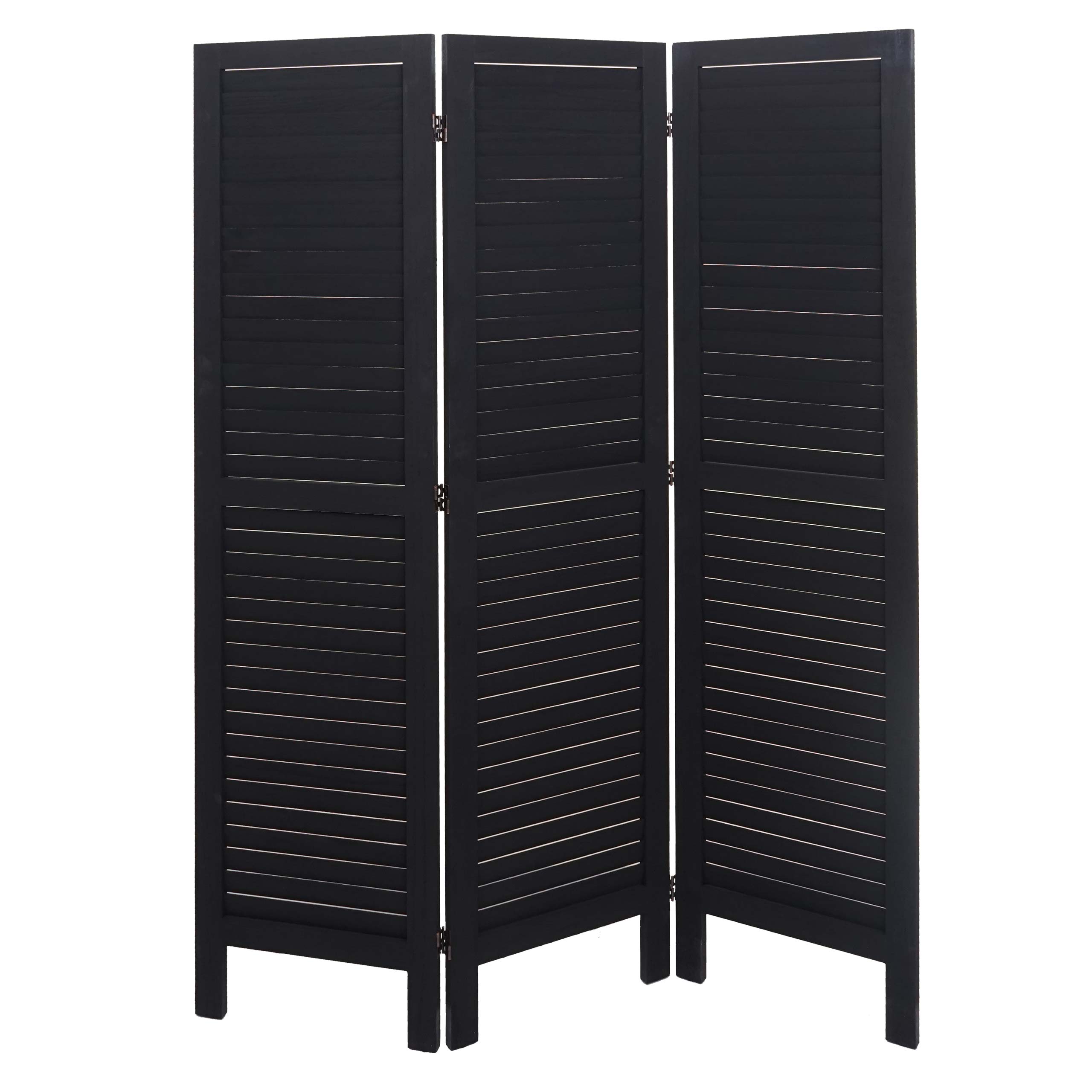 Paravent MCW-G30, Trennwand Sichtschutz Raumteiler, Shabby-Look 170x120cm ~ anthrazit - Bild 1