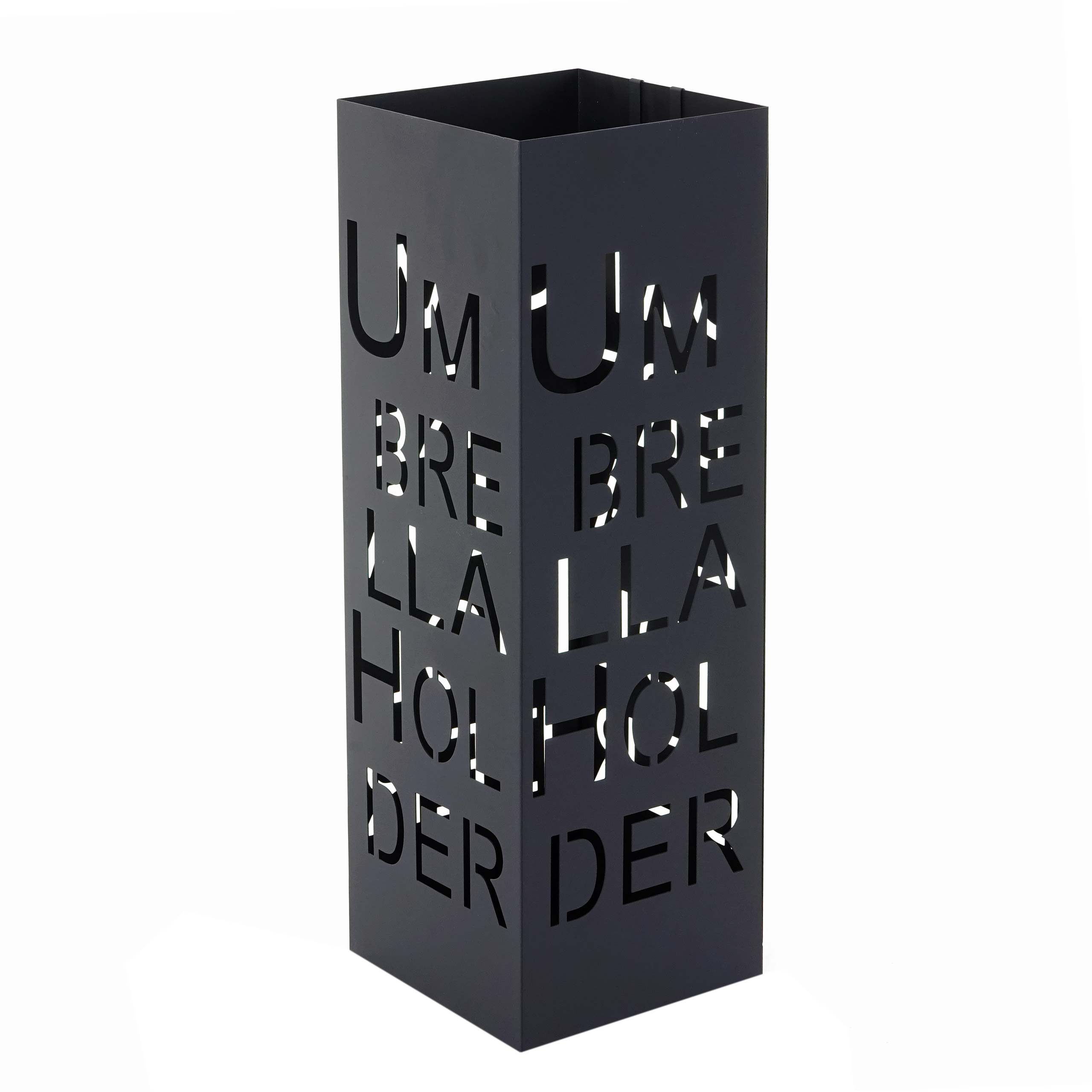 Schirmst&auml;nder MCW-C78, Regenschirmst&auml;nder Schirmhalter Regenschirmhalter, quadratisch 55cm ~ Schrift, schwarz - Bild 1