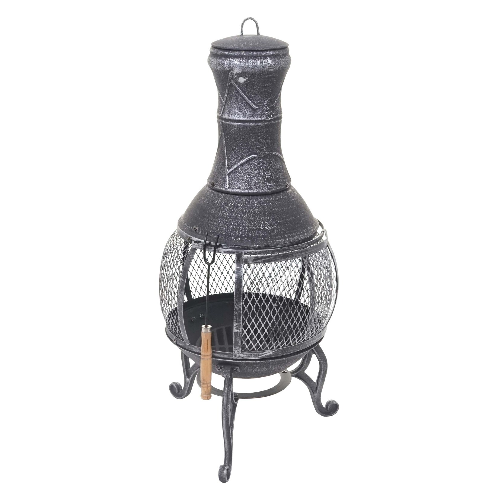 Terrassenofen MCW-F71, Feuerstelle Terrassenkamin Gartenkamin Gartenofen, Gusseisen 11,7kg 91x42x42cm | 04057651313542