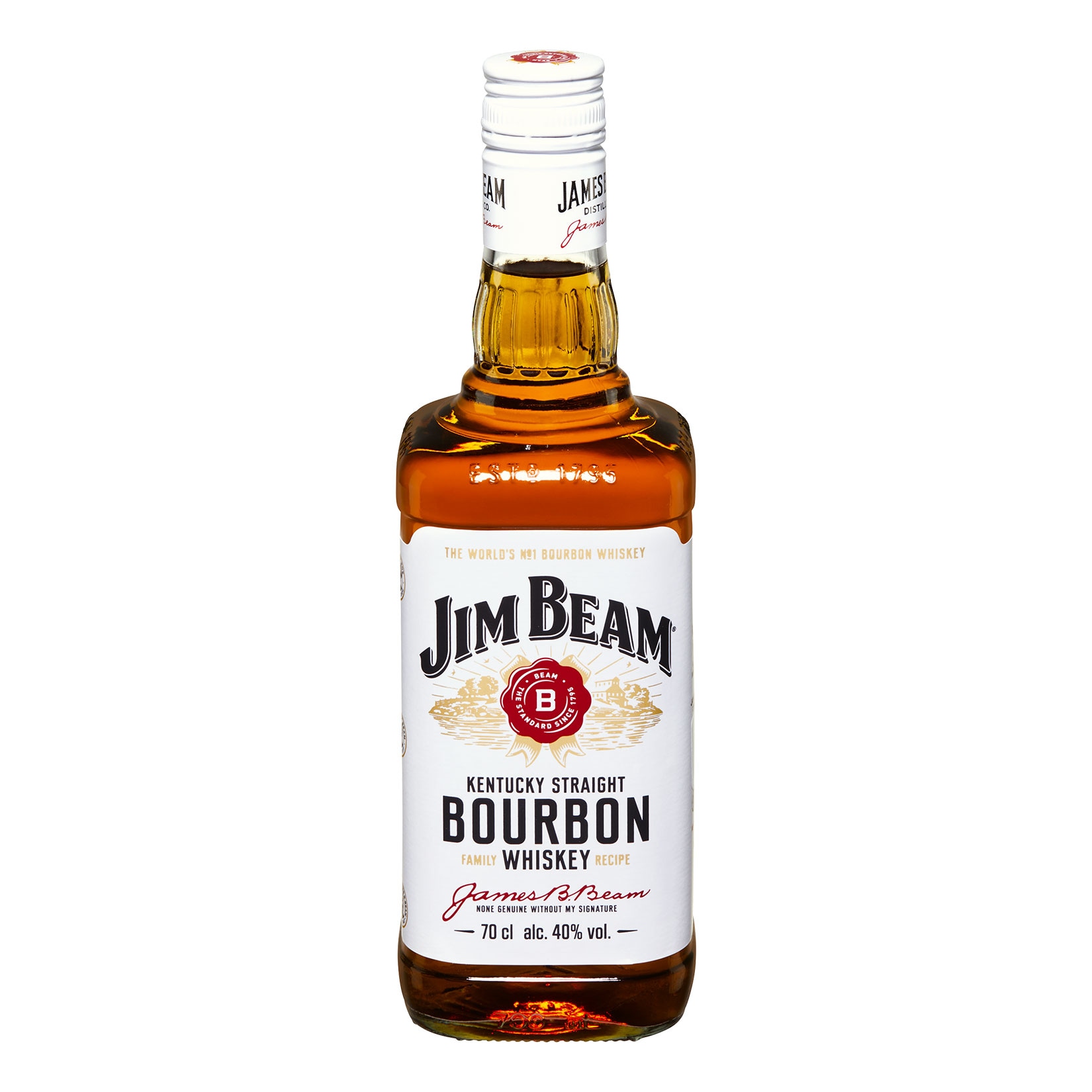 Jim Beam Kentucky Straight Bourbon Whiskey 40,0 % vol 0,7 Liter - Bild 1