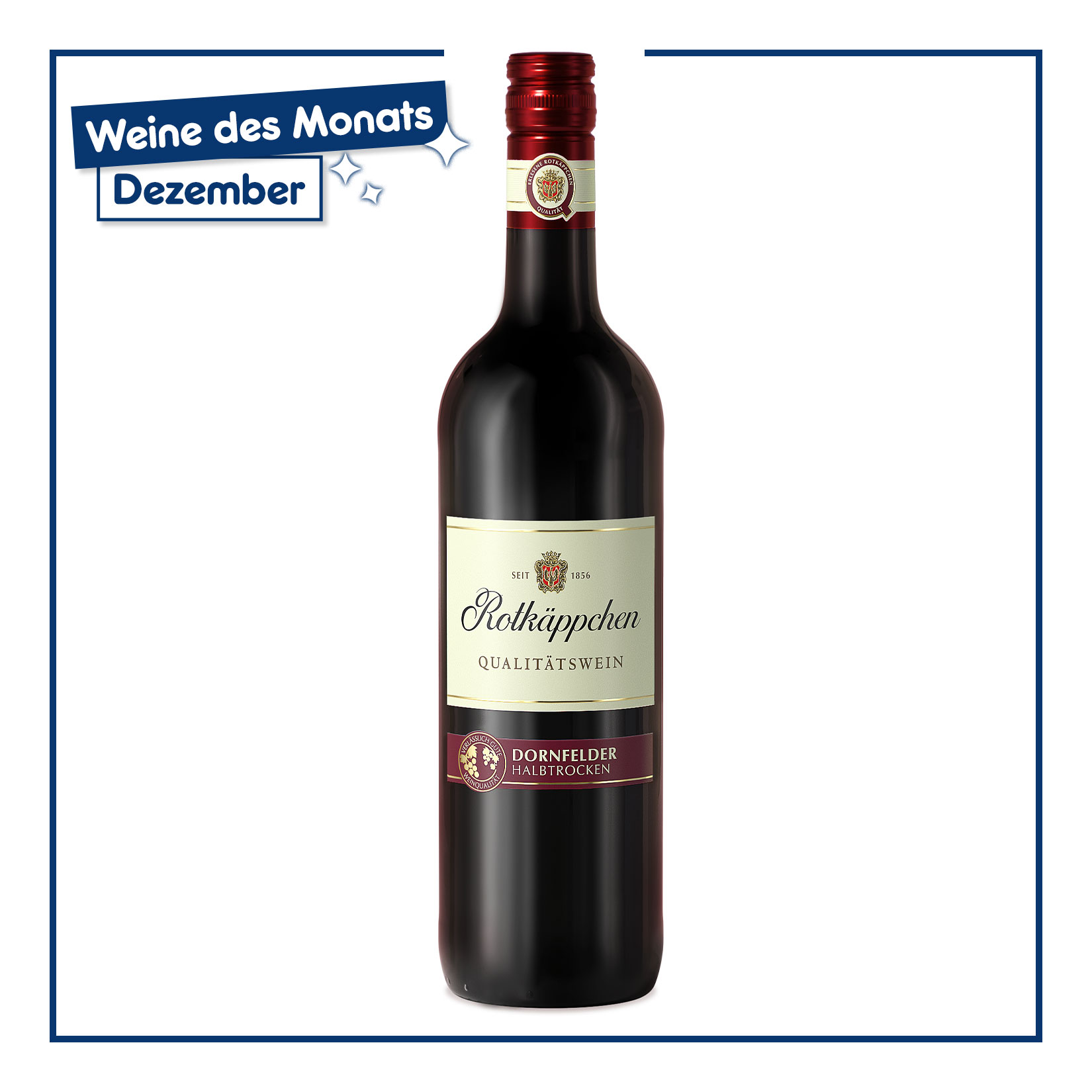 Rotk&auml;ppchen Dornfelder Rotwein Qualit&auml;tswein Pfalz 12,0 % vol 0,75 Liter - Bild 1