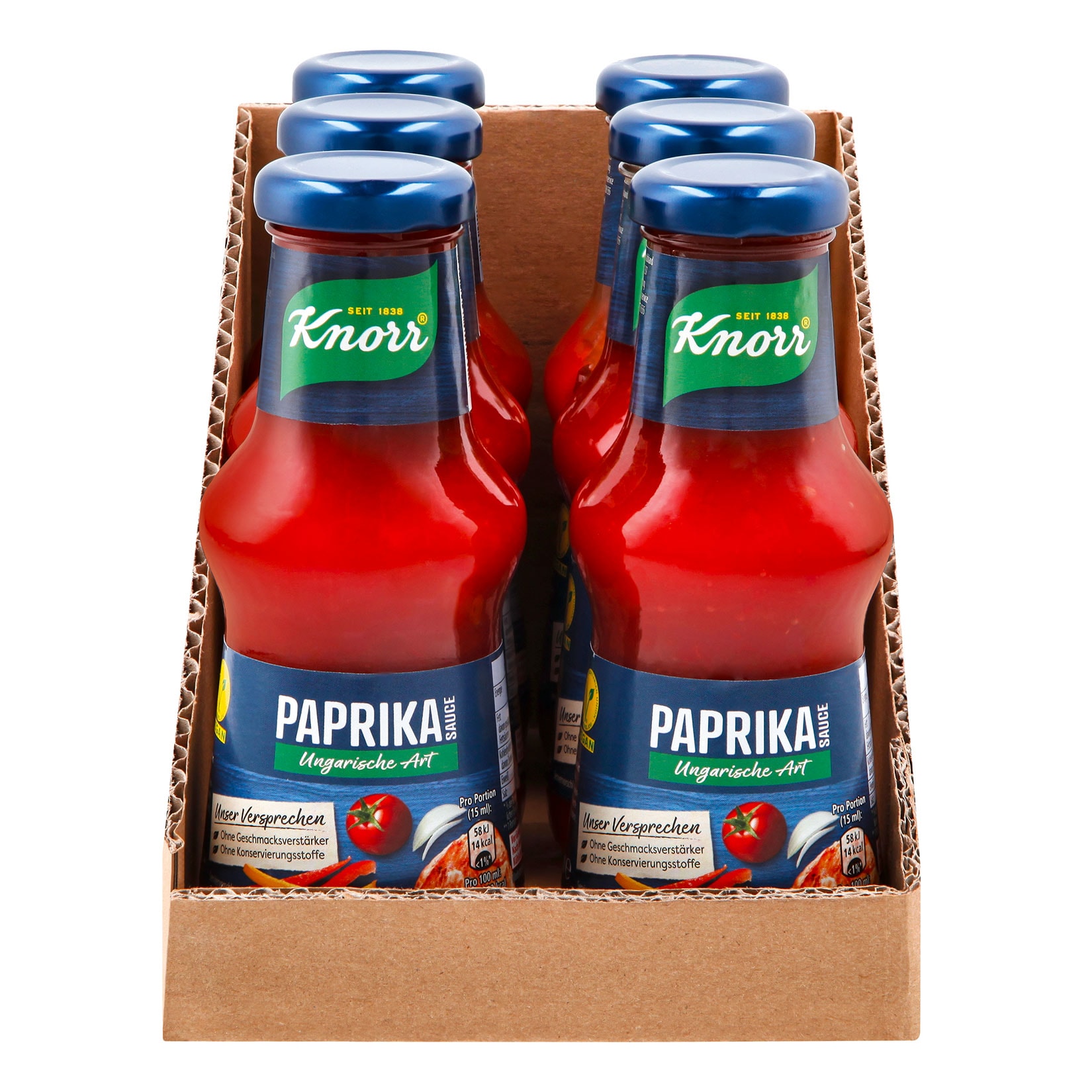 Knorr Paprikasauce ungarische Art 250 ml, 6er Pack - Bild 1