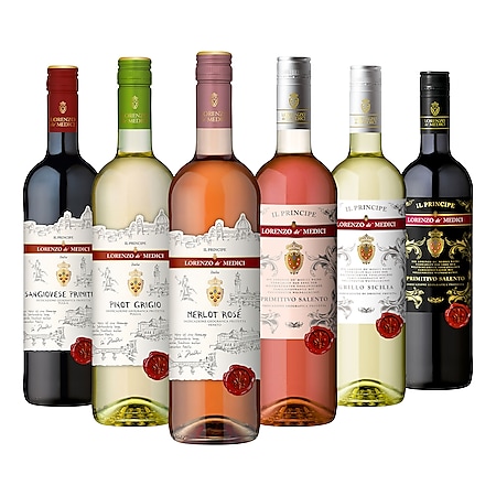 Weinpaket Lorenzo de Medici 11,5-14,5 % vol 6 x 0,75 Liter - Bild 1
