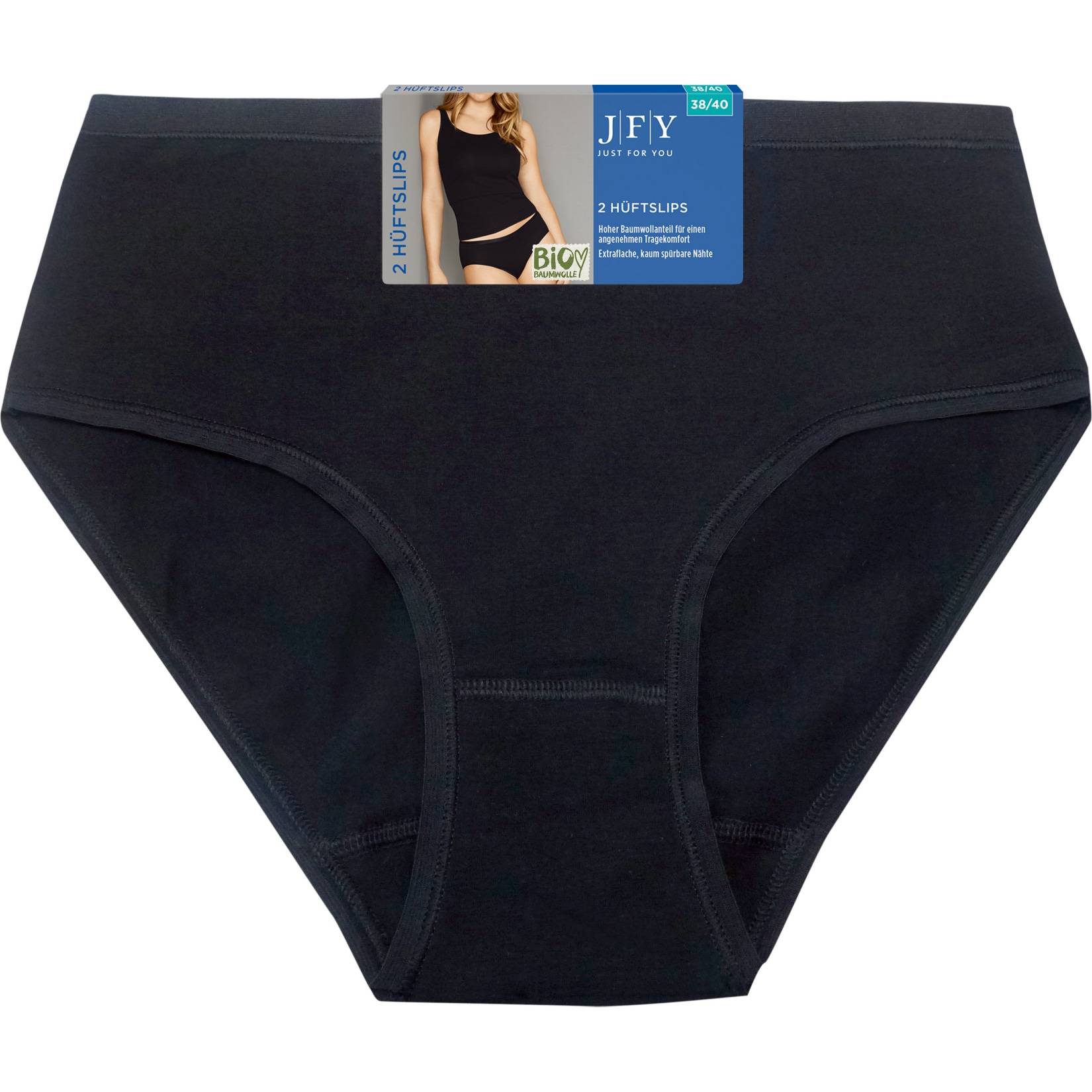 JFY Damen H&uuml;ftslip 2er Pack Gr. 38/40 - Bild 1